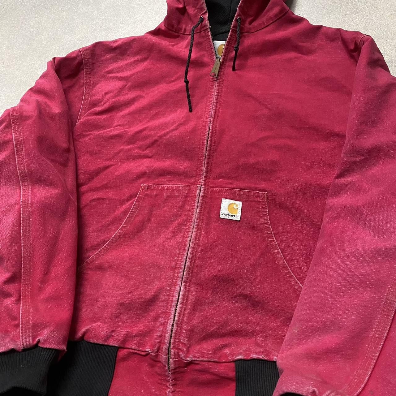 Carhartt × Vintage Vintage 90s Carhartt Faded Red Workwear Grunge Jacket Size US XXL / EU 58 / 5 - 3 Thumbnail