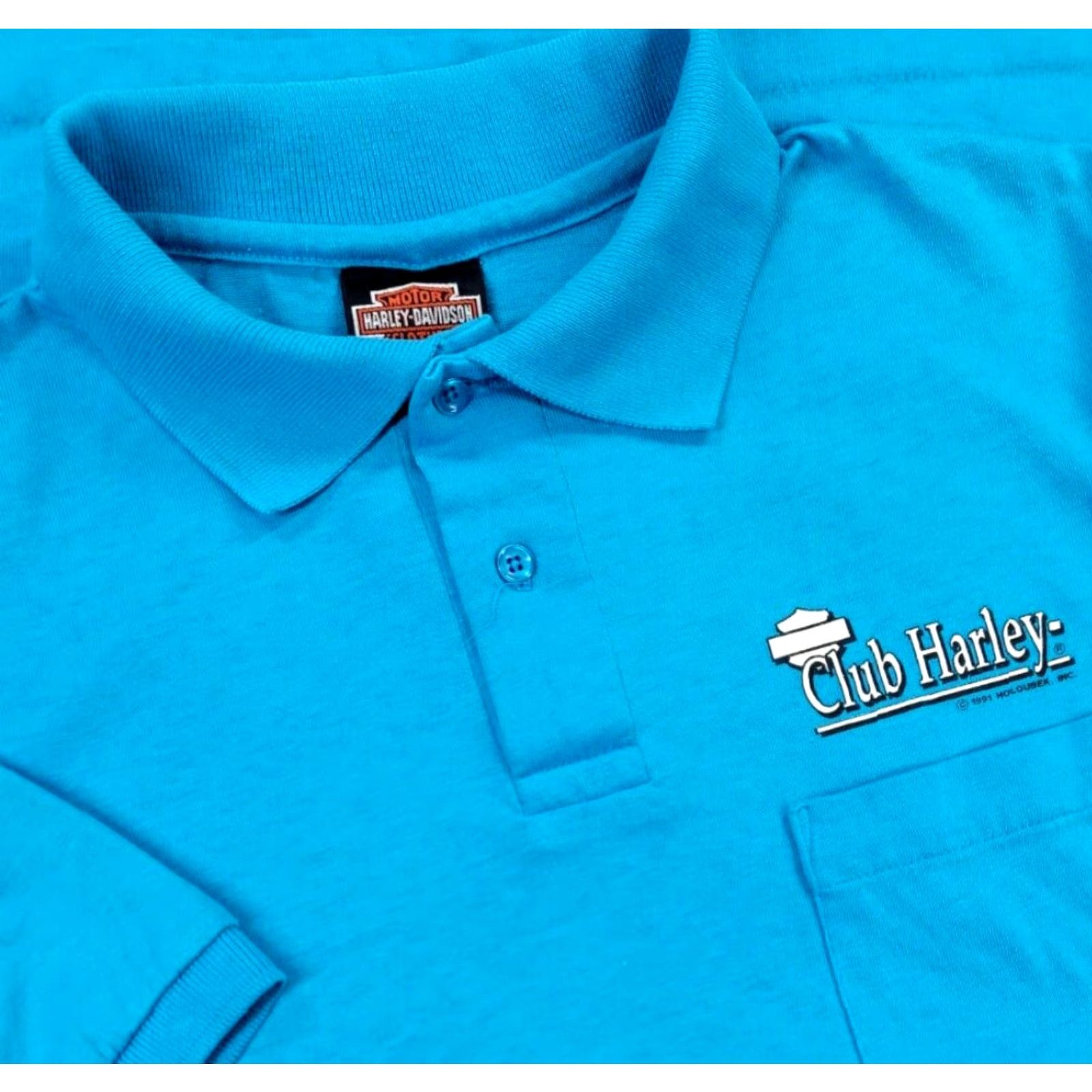 Harley Davidson Harley-Davidson Polo Shirt Mens L Blue 90s Biker Motorcycle Vintage Polo Shirt Men’s L Blues Size US L / EU 52-54 / 3 - 2 Thumbnail