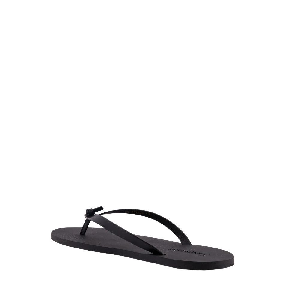 SAINT LAURENT Party Black Rubber Thong Sandals New & Authent