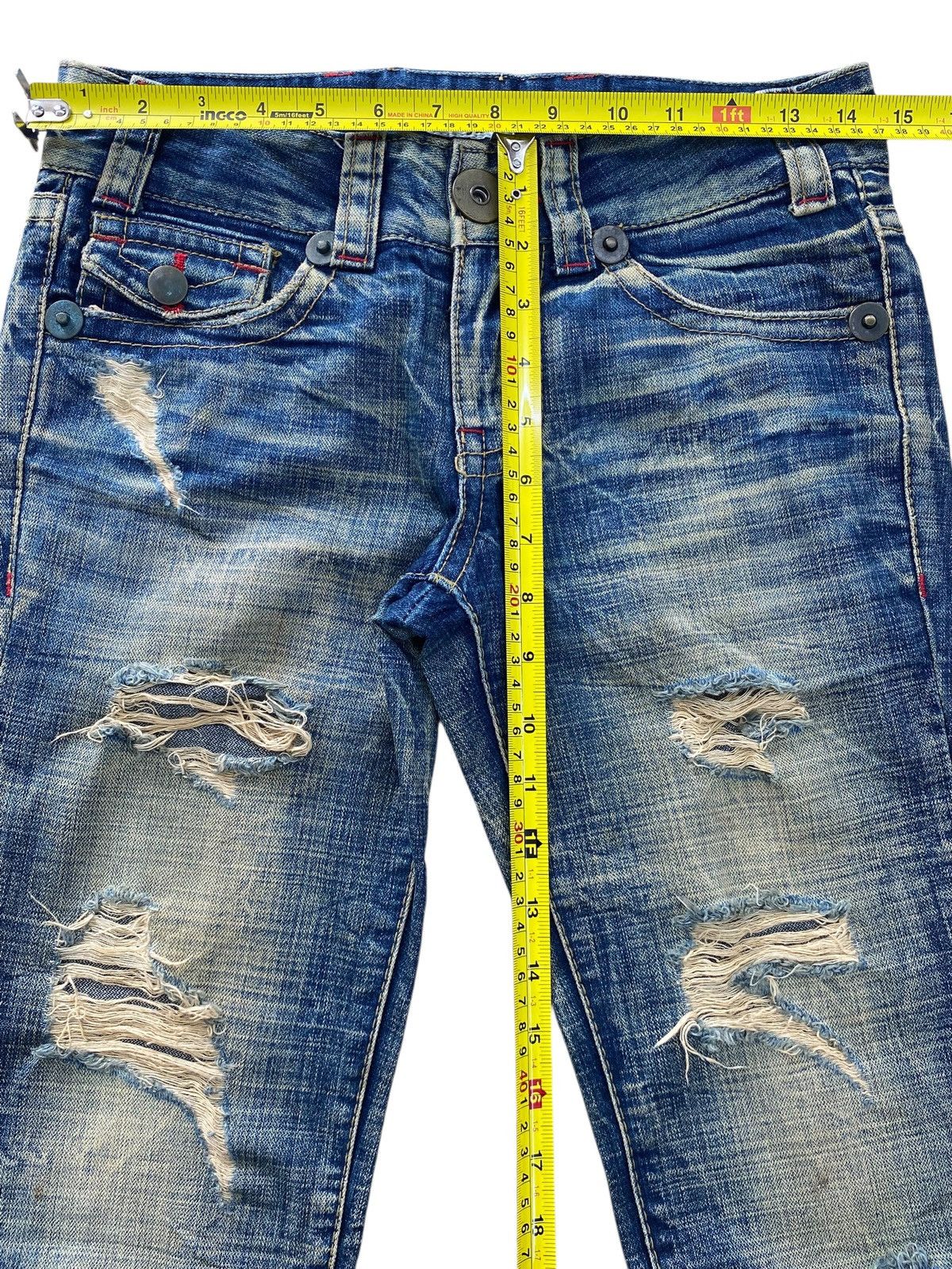Japanese Brand Japanese Brand Honey Comb Distressed Style Boot Cut Leg Jean Size US 29 - 5 Thumbnail