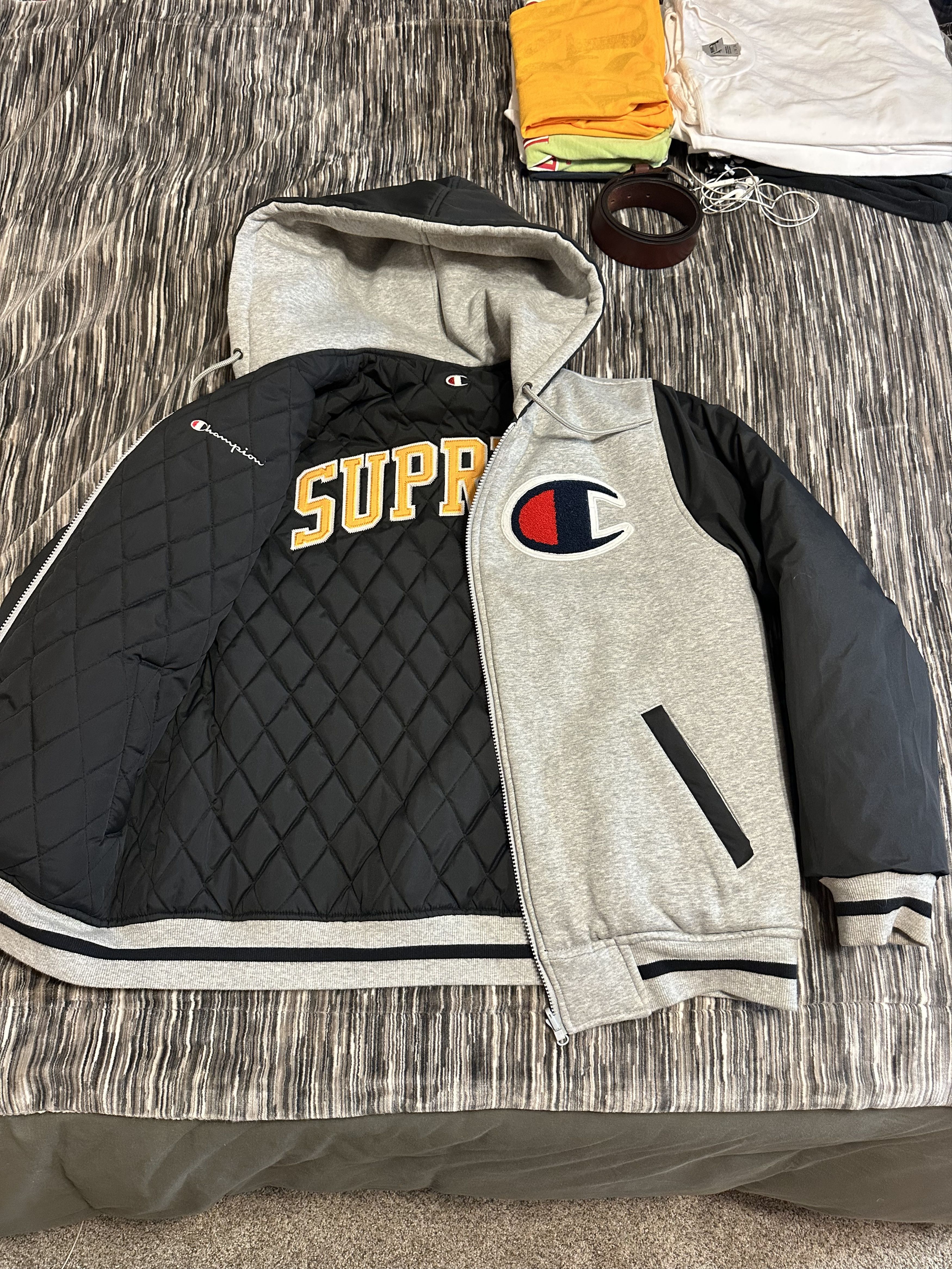 Champion × Supreme SUPREME Champion 2014 Reversible Zip up hoodie Jacket Black Size US L / EU 52-54 / 3 - 2 Thumbnail