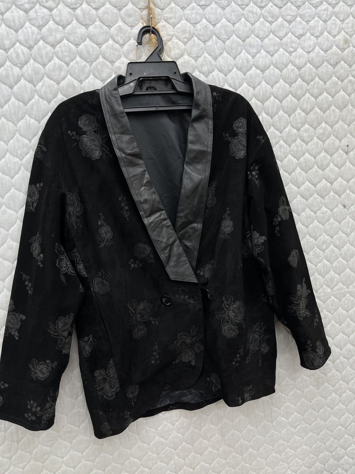 Vintage 🔥🔥🔥ARCHIVE VTG JAPANESE TRADITIONAL FLORAL LEATHER JACKET Size L / US 10 / IT 46 - 2 Thumbnail