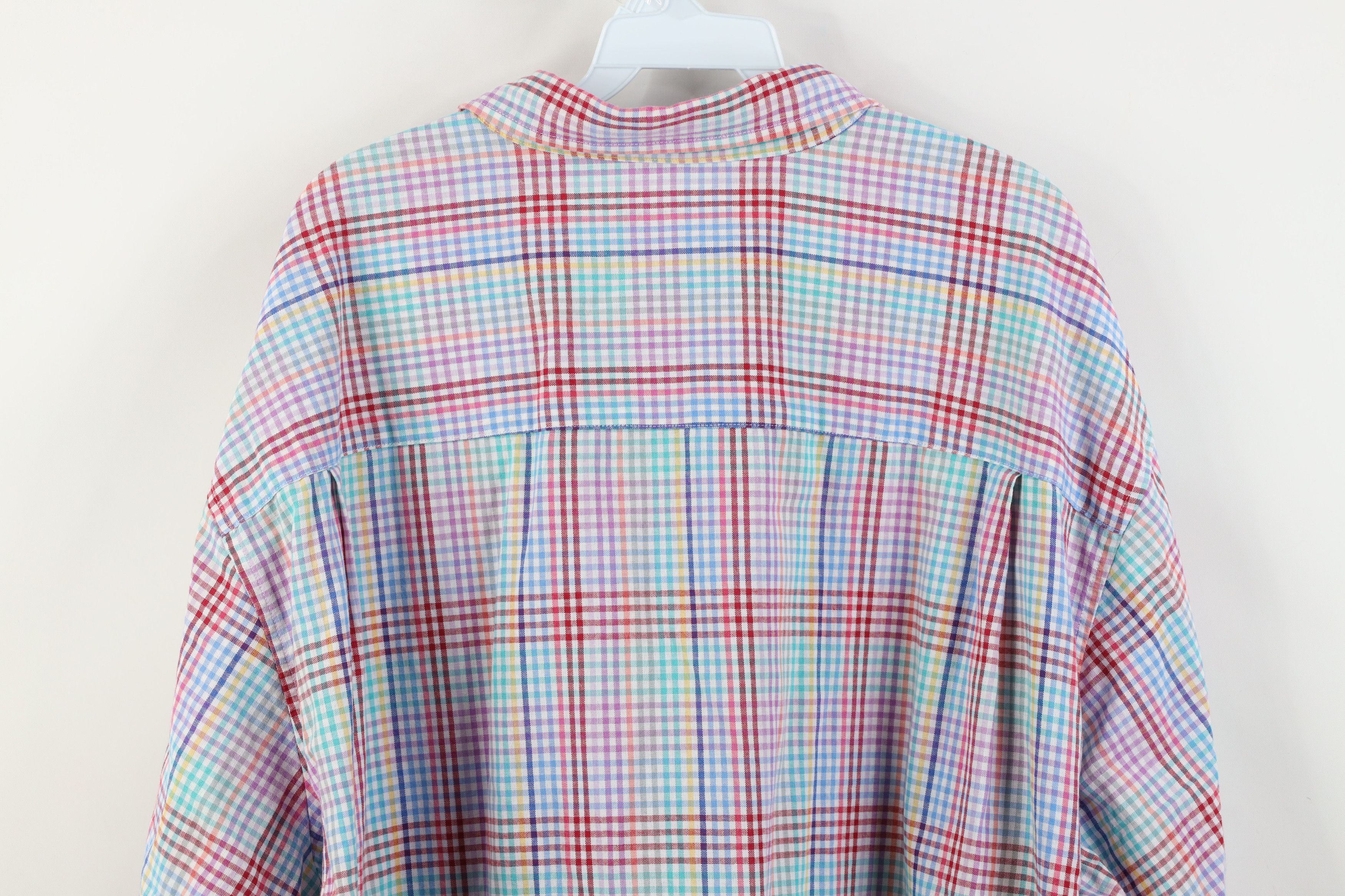 Vintage Vintage 90s Streetwear Gingham Plaid Collared Button Shirt Size US XXL / EU 58 / 5 - 11 Thumbnail