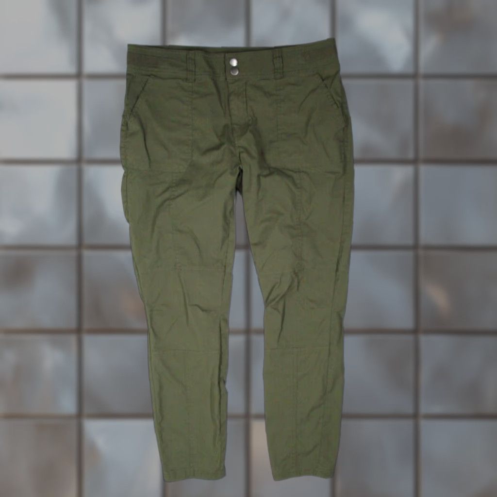 Prana PrAna Women's Green Essex Organic Cotton Blend Hiking Workwear Pants 34x28 Size 36" / US 14 / IT 50 - 1 Thumbnail