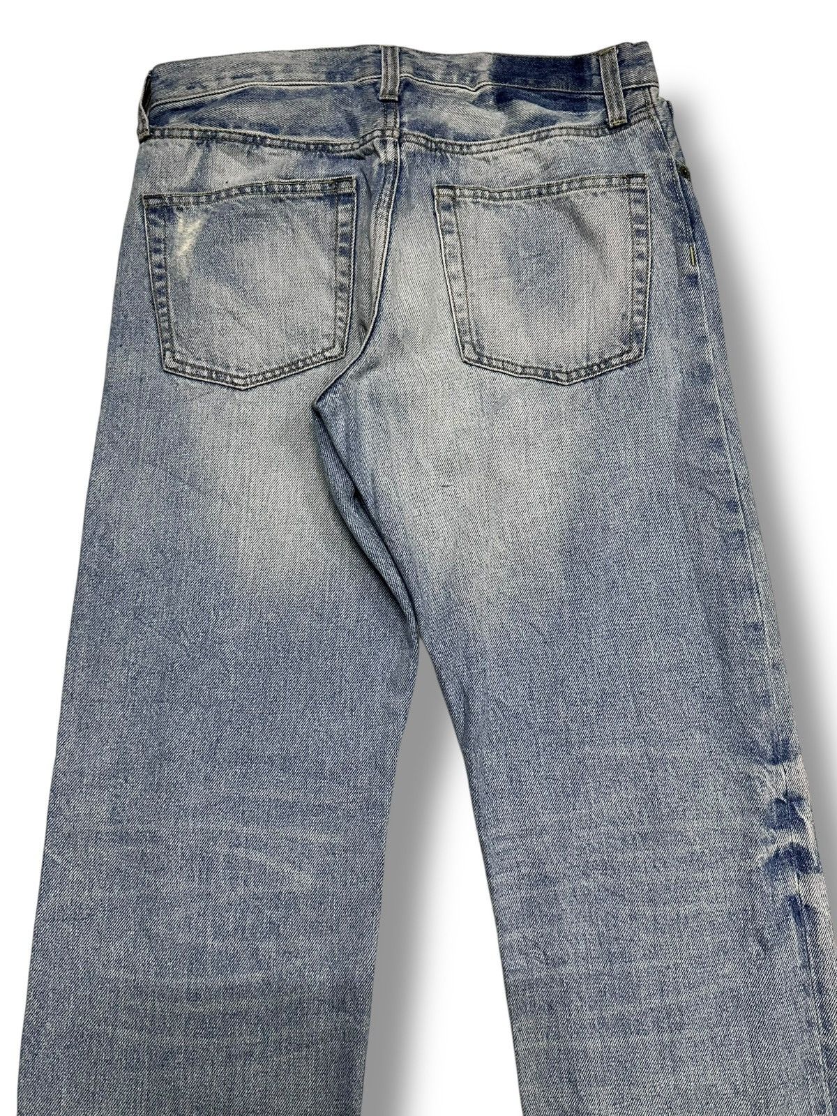 GU × Japanese Brand GU Distressed Slim Jeans Faded Wash Size US 31 - 6 Thumbnail