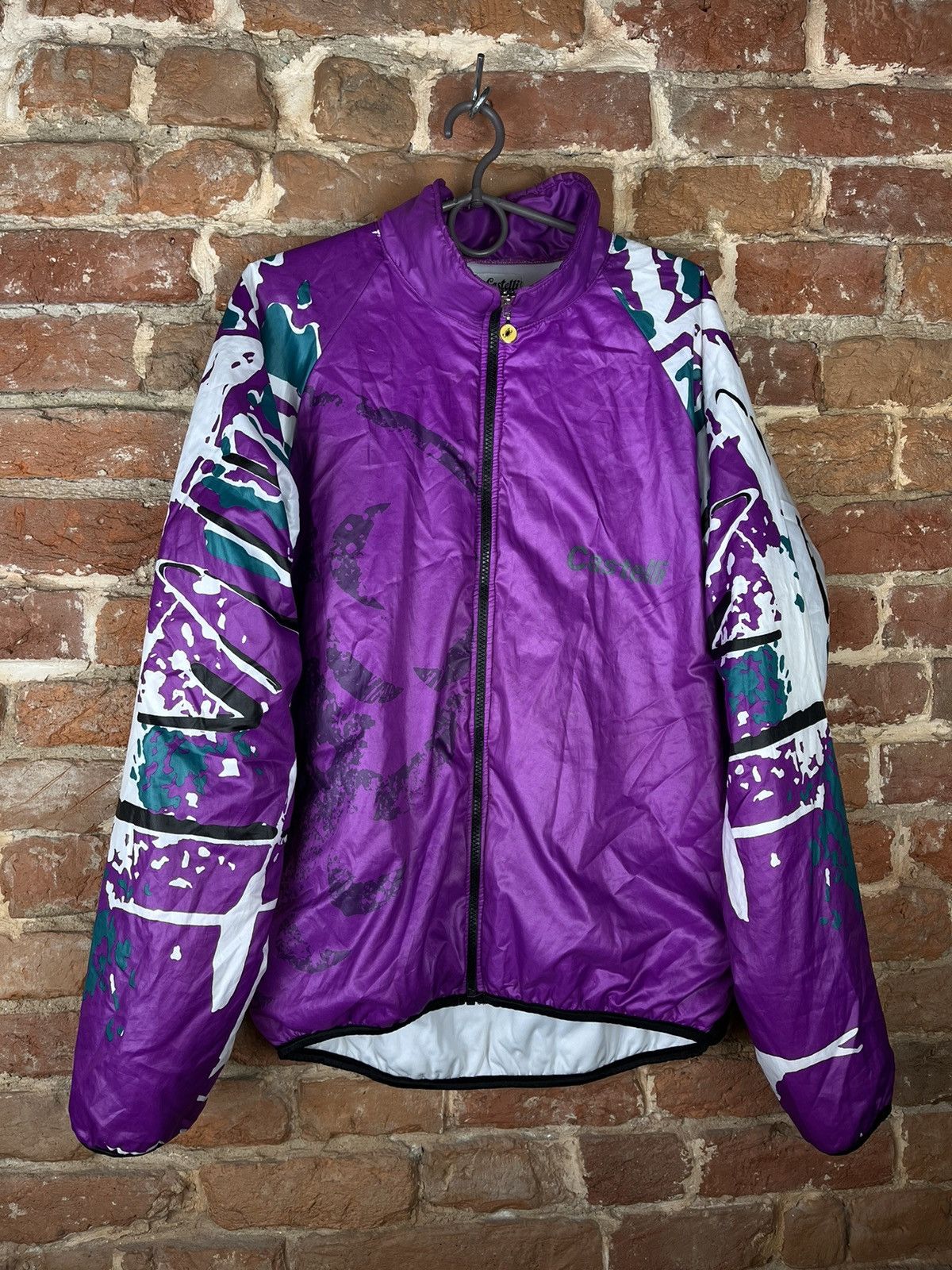 Vintage 💜80s Castelli vintage cycling jersey jacket Made in Italy Size US L / EU 52-54 / 3 - 5 Thumbnail