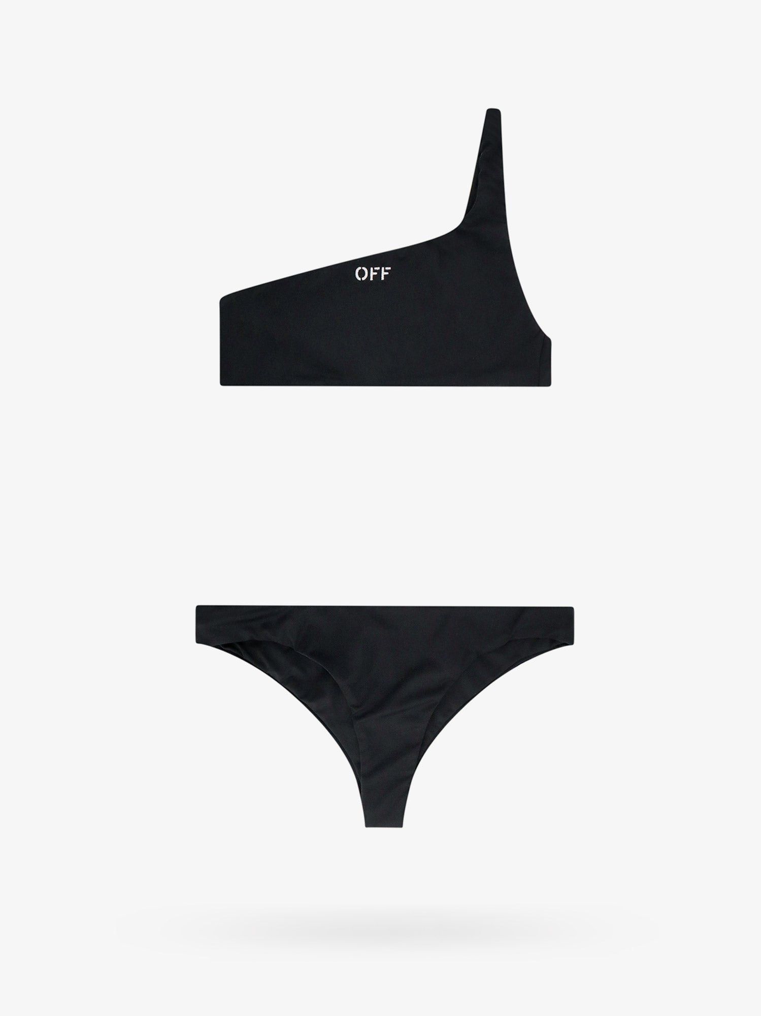image of Off White Bikini Woman Black Swimwear, Women's (Size Medium)