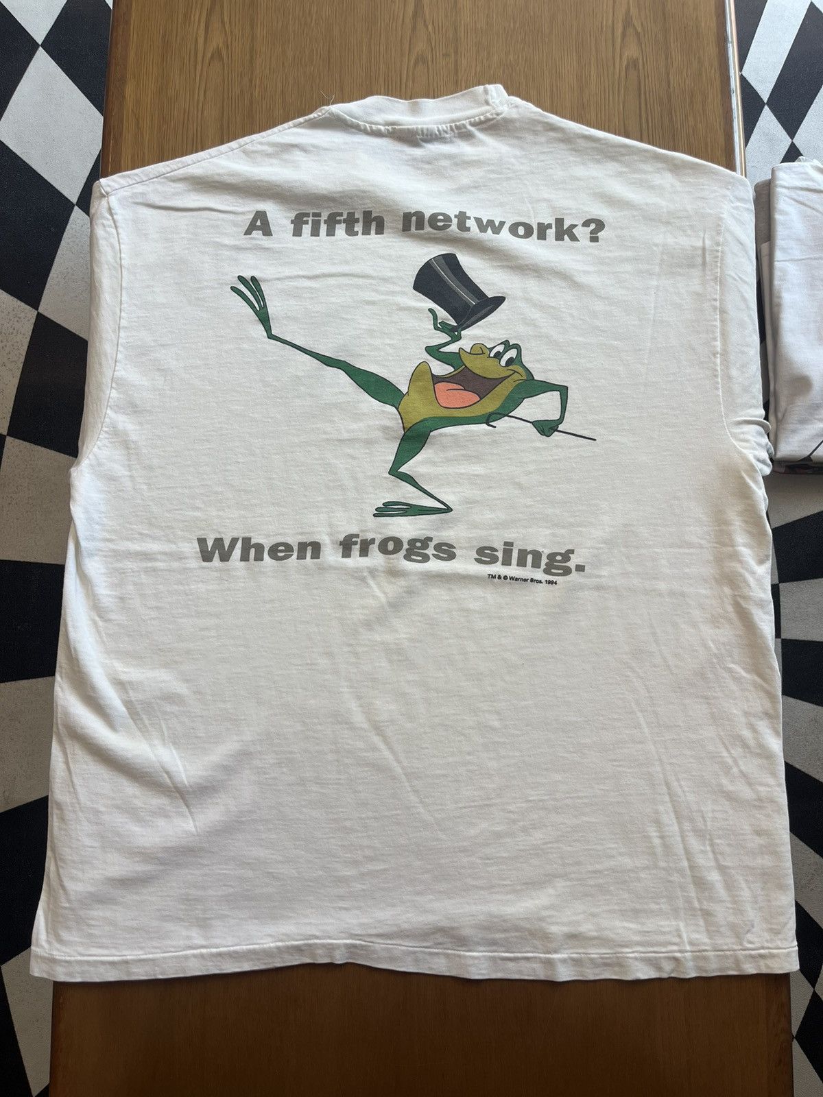 Warner Bros Vintage The WB Television Net Work When Frogs Sing 94’s Size US XL / EU 56 / 4 - 8 Thumbnail