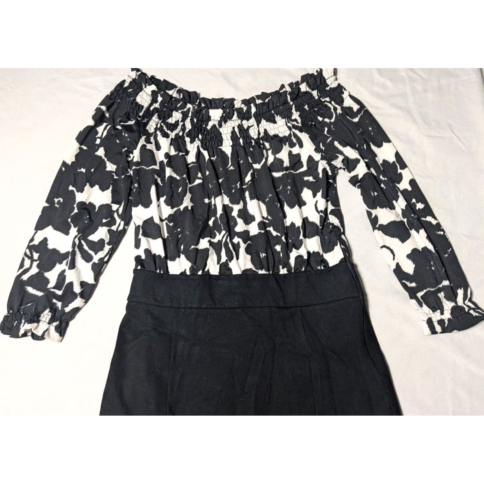 Vintage INC INTERNATIONAL CONCEPTS Women M Black White Floral Sheath Dress Size M / US 6-8 / IT 42-44 - 4 Thumbnail