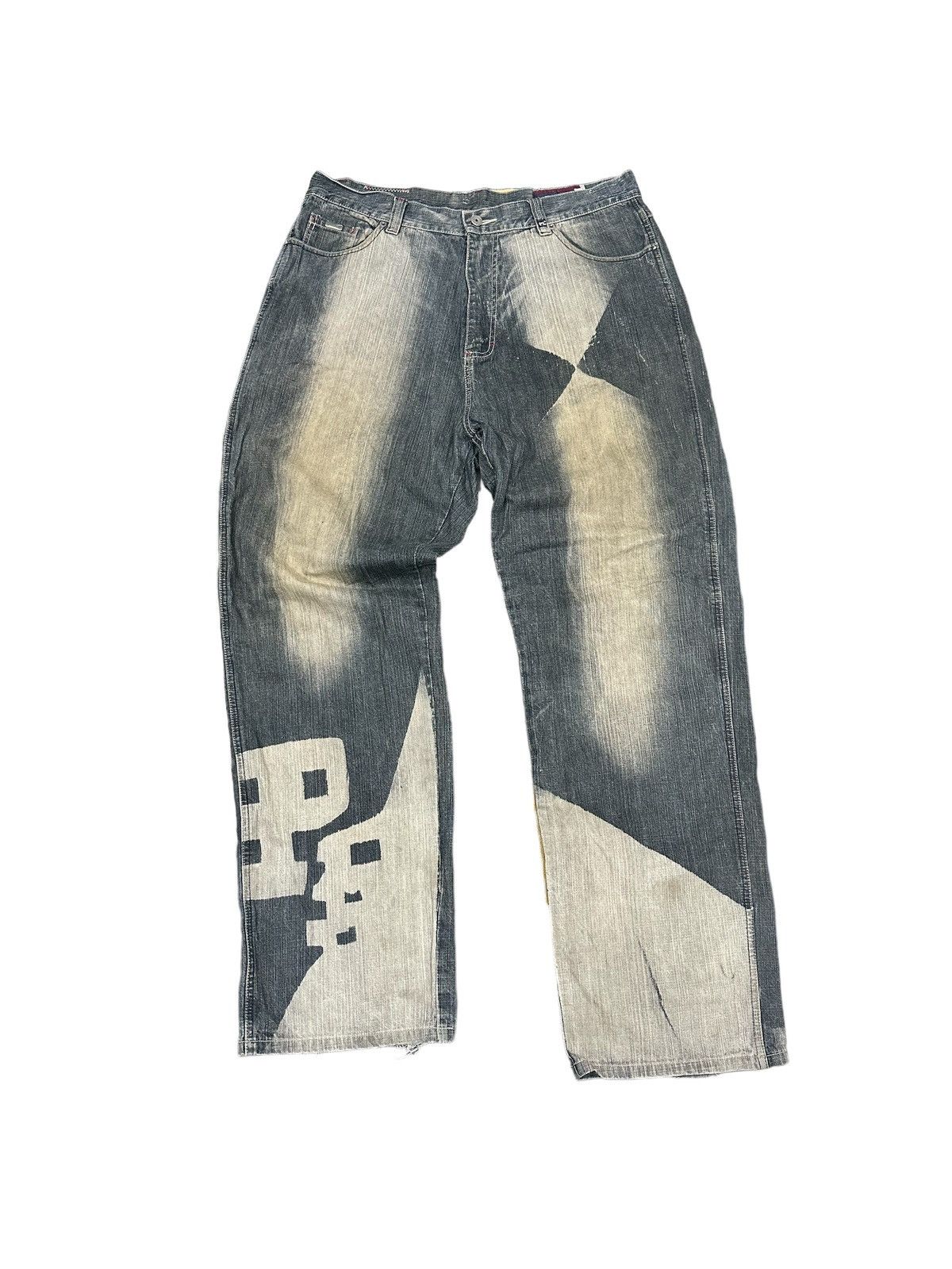 Ecko Unltd. Rare Vintage Y2K PHAT FARM Acid Wash Effects Baggy Jeans Size US 38 / EU 54 - 1 Thumbnail