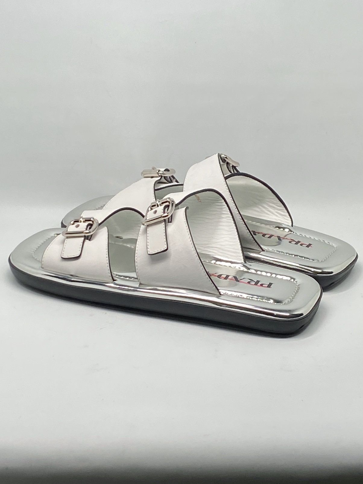 Prada Prada Double Buckle Sandal With Metallic Soles size 39.5 Size US 9.5 / IT 39.5 - 8 Thumbnail