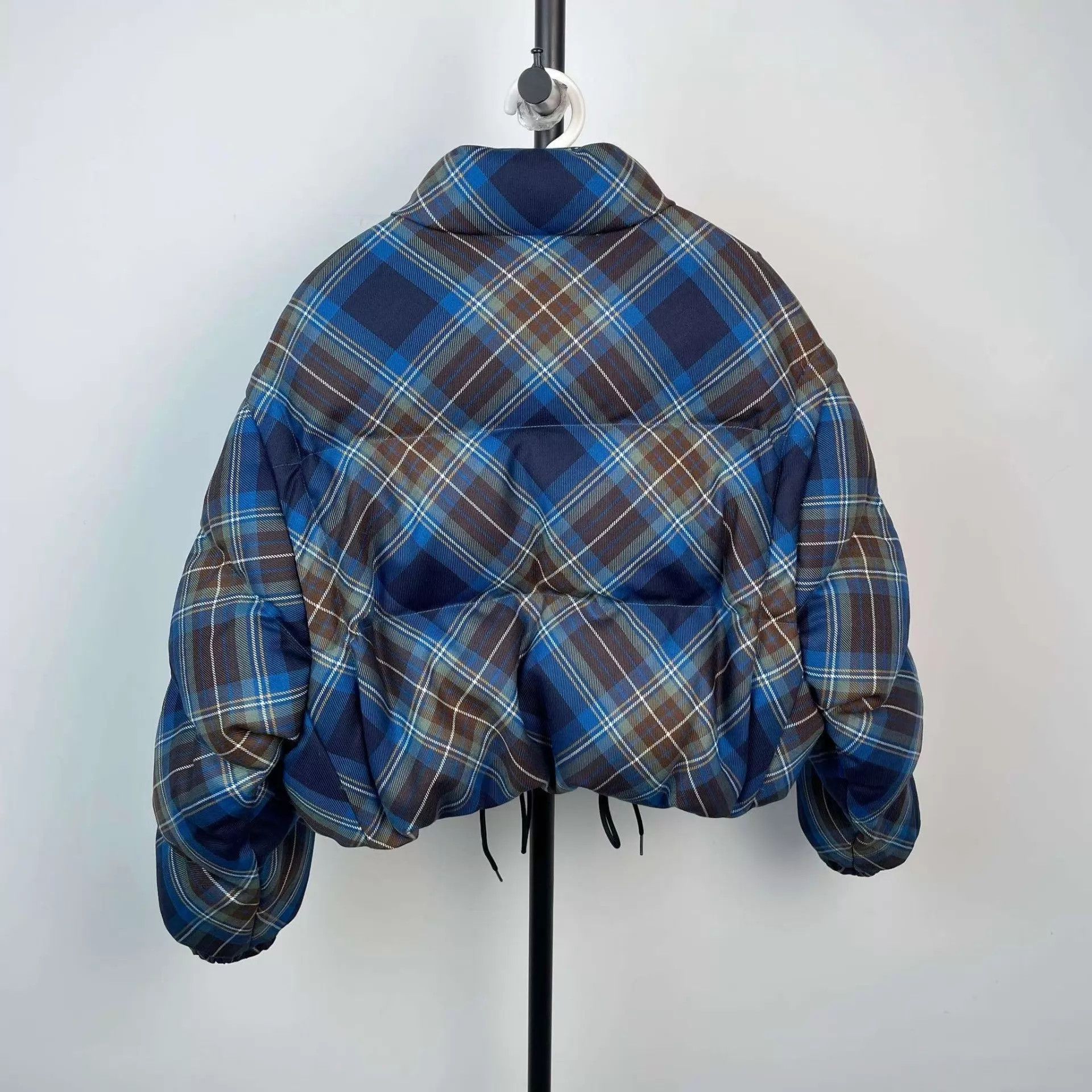 Prada Prada 95 New Blue Check Down Jacket 42 Size M / US 6-8 / IT 42-44 - 2 Thumbnail