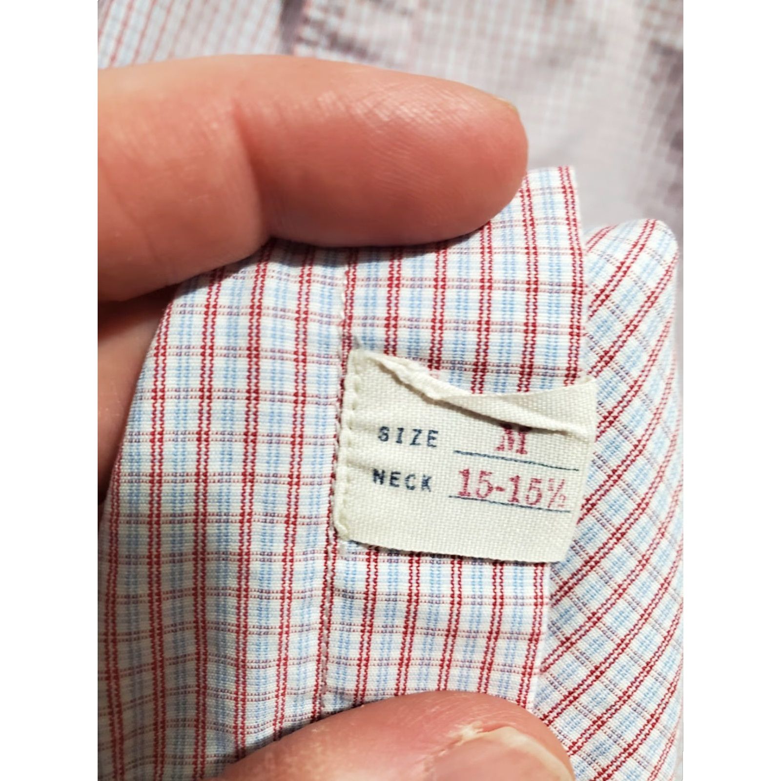 J.Crew J.CREW Shirt Mens Medium Long Sleeve Button-Up 2 Ply Cotton Checkered White Red Size US M / EU 48-50 / 2 - 6 Thumbnail