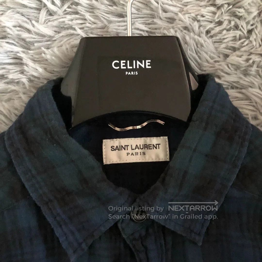 Saint Laurent Paris Saint Laurent 16SS Gradient Distressed Hem Shirt. Size US M / EU 48-50 / 2 - 2 Thumbnail