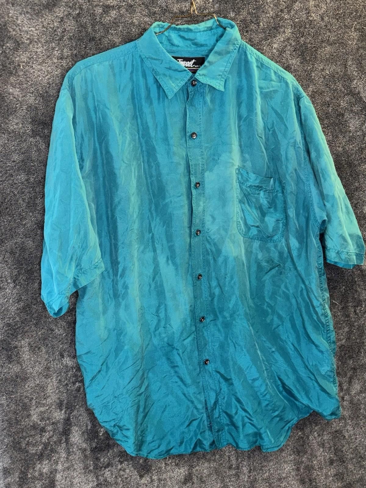 Other Impact Vintage 90s Silk Button-Up Shirt Size US L / EU 52-54 / 3 - 1 Thumbnail