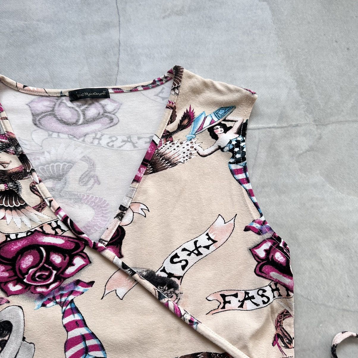 Cop Copine × Ed Hardy × Hysteric Glamour Cute Tattoo Tank Top Vintage Hysteric Glamour Vibe Y2K Size M / US 6-8 / IT 42-44 - 6 Thumbnail