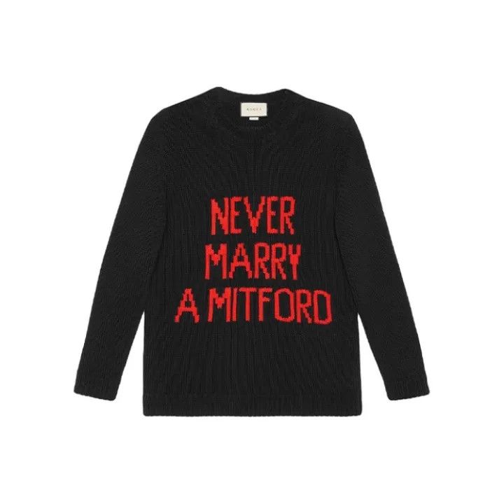 Gucci Gucci Black sweater with lettering design Size US S / EU 44-46 / 1 - 1 Thumbnail