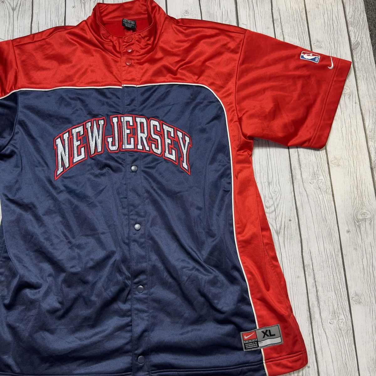 NBA × Nike × Vintage Vintage New Jersey Nets shooting shirt Size US XL / EU 56 / 4 - 3 Thumbnail