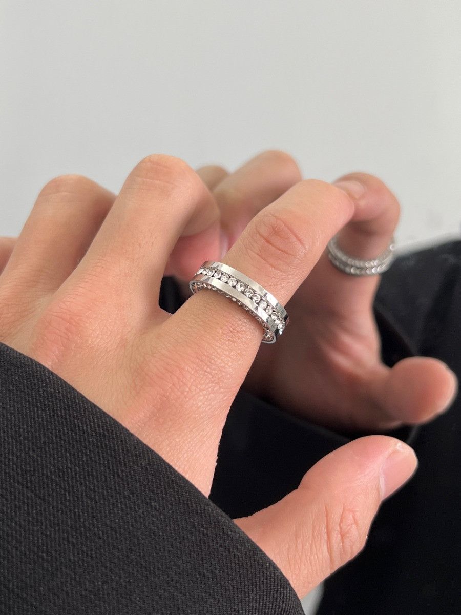 Jewelry × Vintage Hip hop titanium steel ring for men Size ONE SIZE - 1 Thumbnail