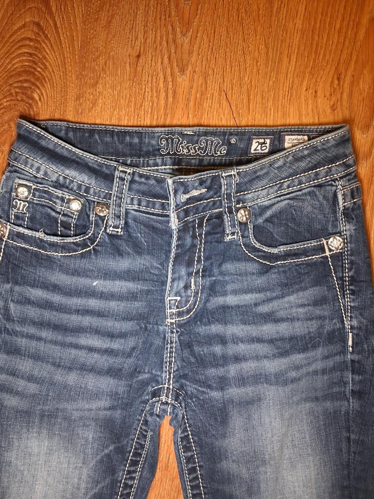 Other Miss Me Jeans Womens 26x31.5 Blue Cotton Distressed Skinny Size 26" / US 2 / IT 38 - 7 Thumbnail