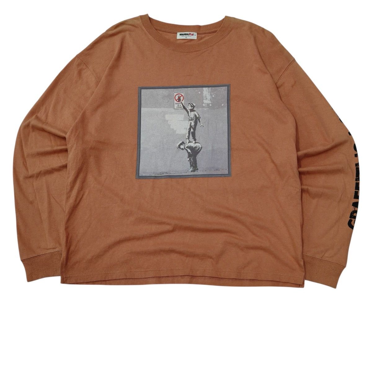 Vintage Vintage BRANDALISED Graffiti is a Crime Tshirt Size US XL / EU 56 / 4 - 1 Thumbnail