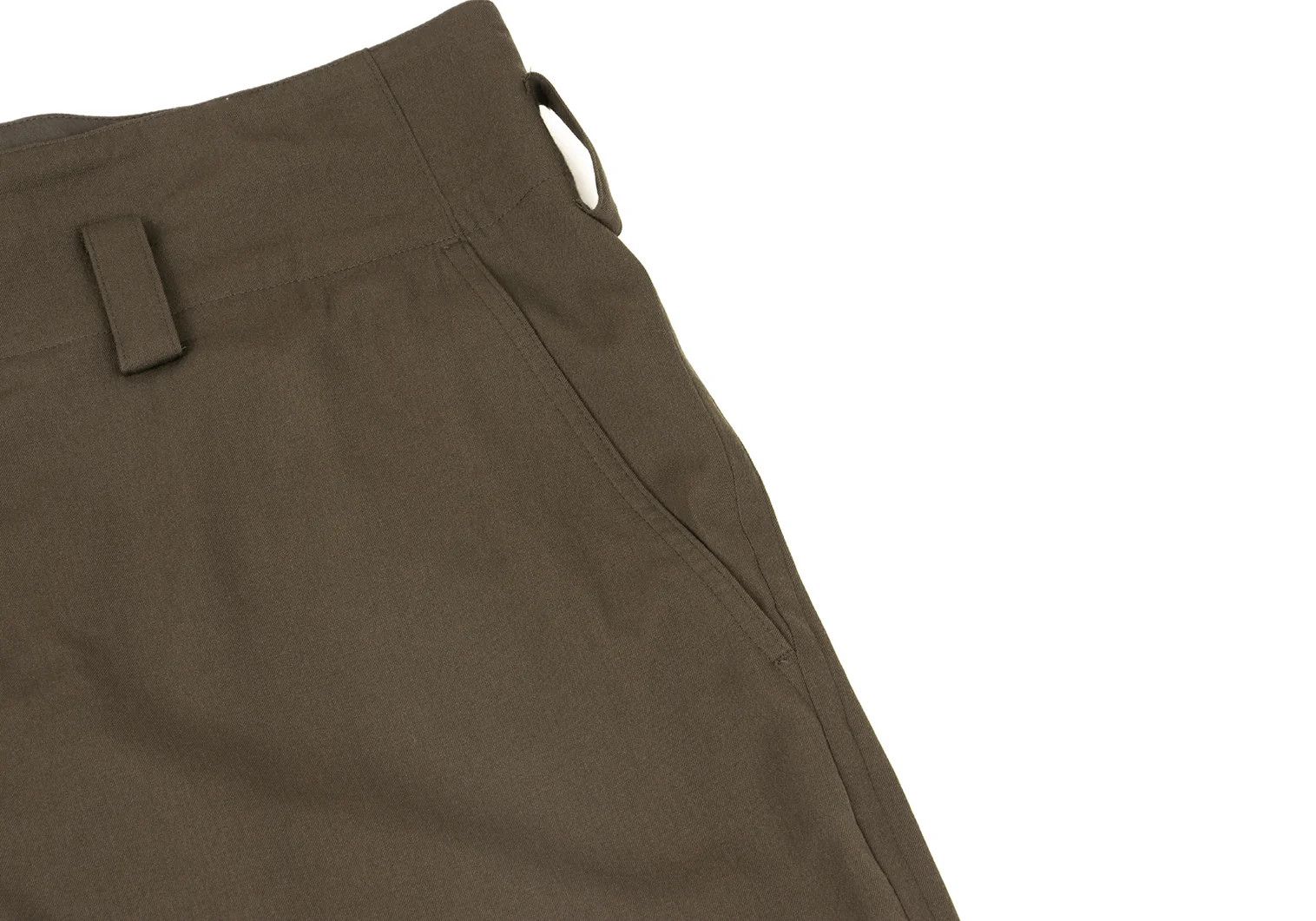 Yohji Yamamoto Wool Wide Pants Khaki