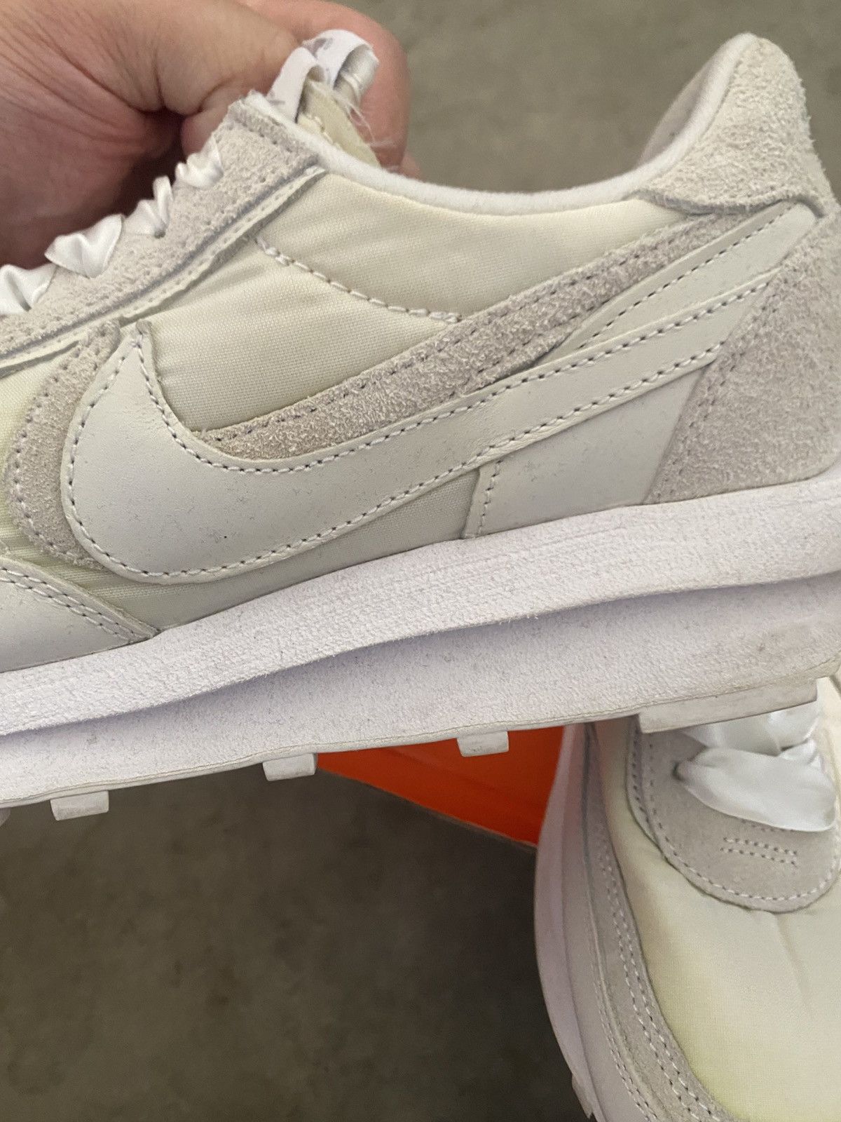 Nike × Sacai Sacai Nike LD Waffle white Nylon Size US 9 / EU 42 - 8 Thumbnail