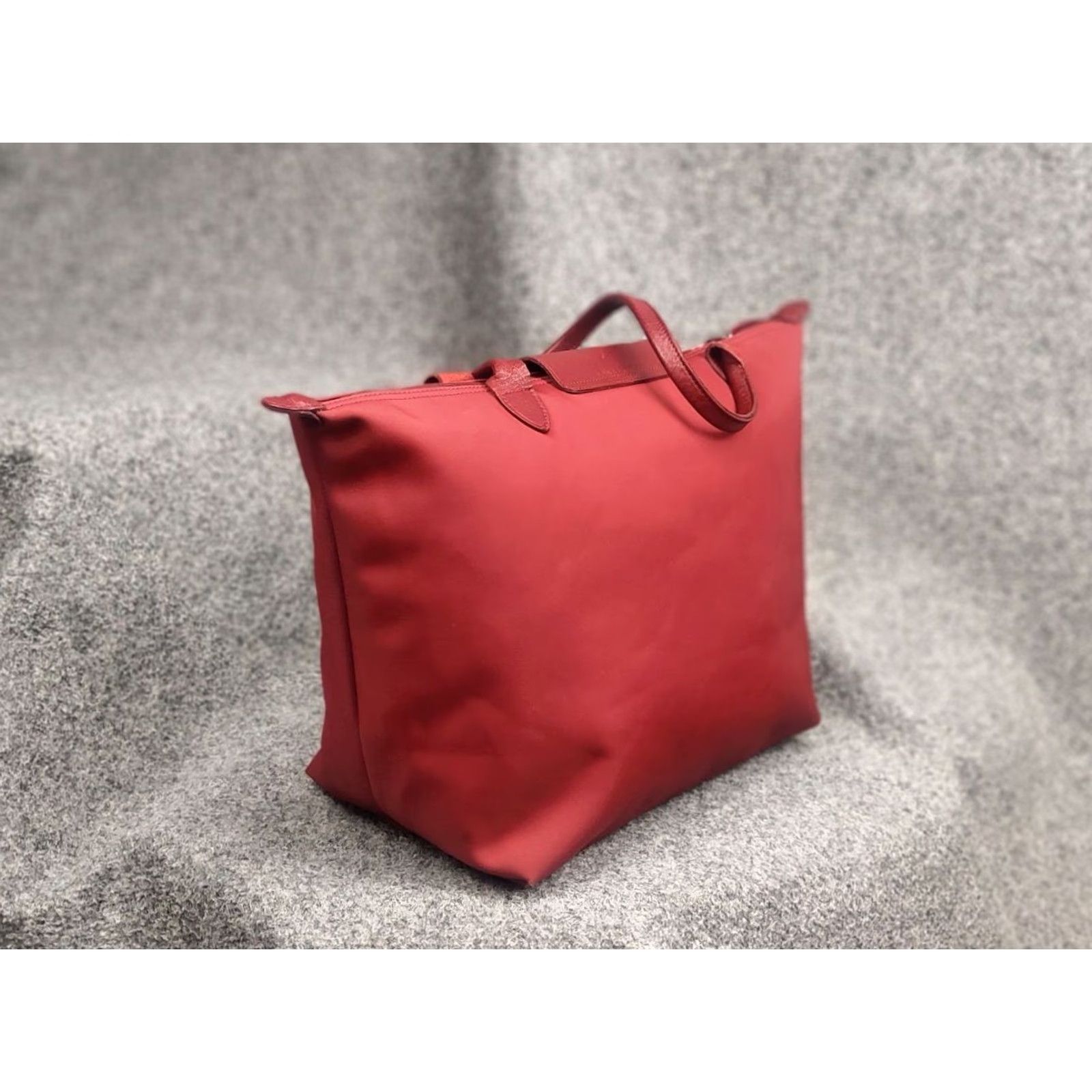 Longchamp VINTAGE Longchamp Le Pliage Néo wine red-colored nylon and leather tote bag Handbag Size ONE SIZE - 6 Thumbnail