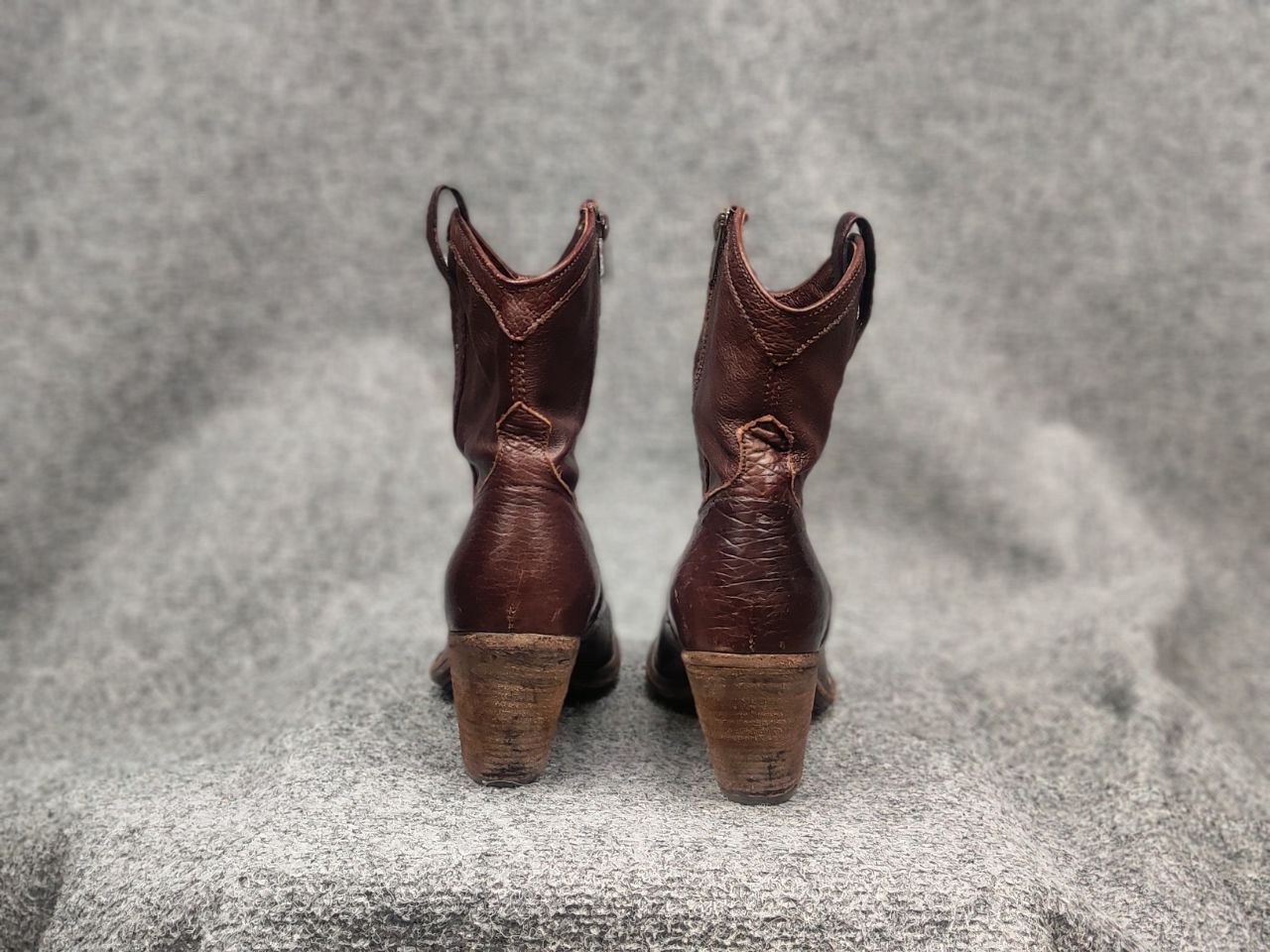 Frye Frye Design Tailor Shorts Ankle Leather Brown Zip Boots Size US 10 / IT 40 - 9 Thumbnail