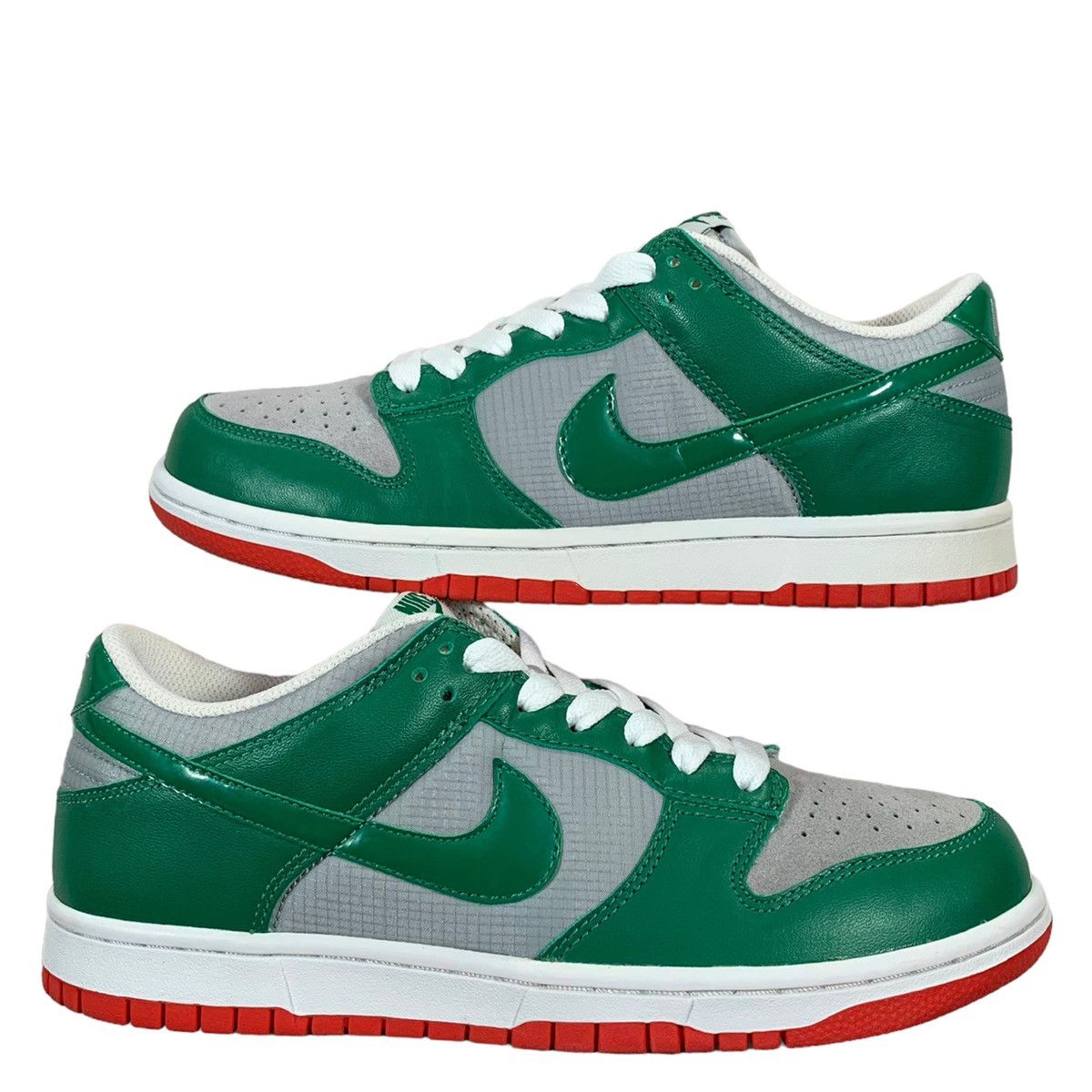 Vintage VTG Nike Dunk Low Silver White Pine Green Red 2008 Sneakers Size US 8 / EU 41 - 1 Thumbnail