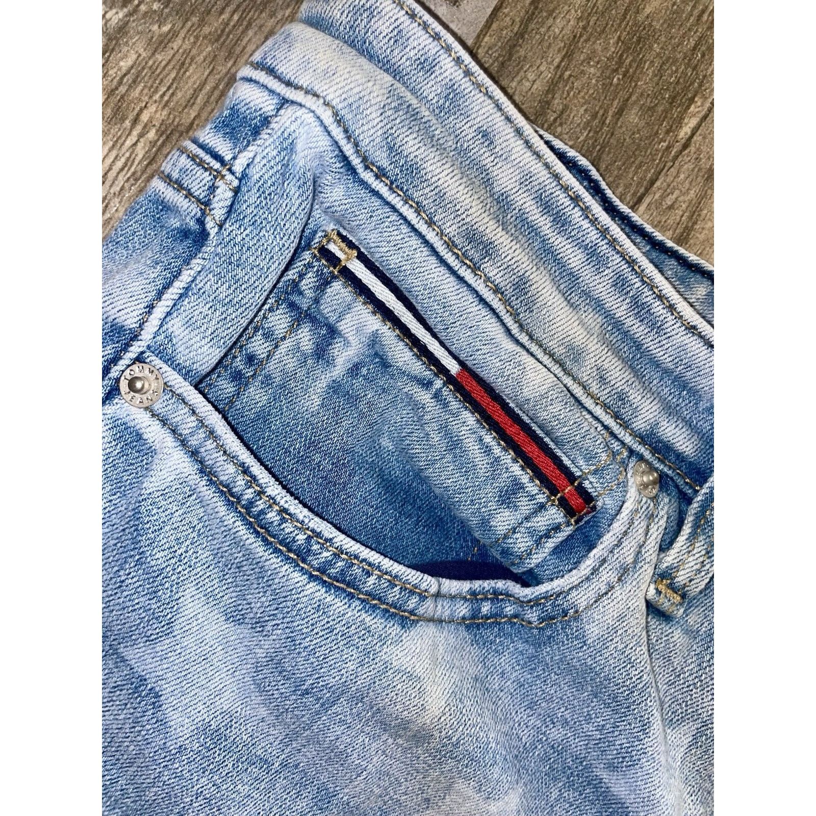 Tommy Hilfiger Tommy Hilfiger Vtg 90s Crop Wide Leg Jeans American Flag 12 Size 34" / US 12 / IT 48 - 4 Thumbnail