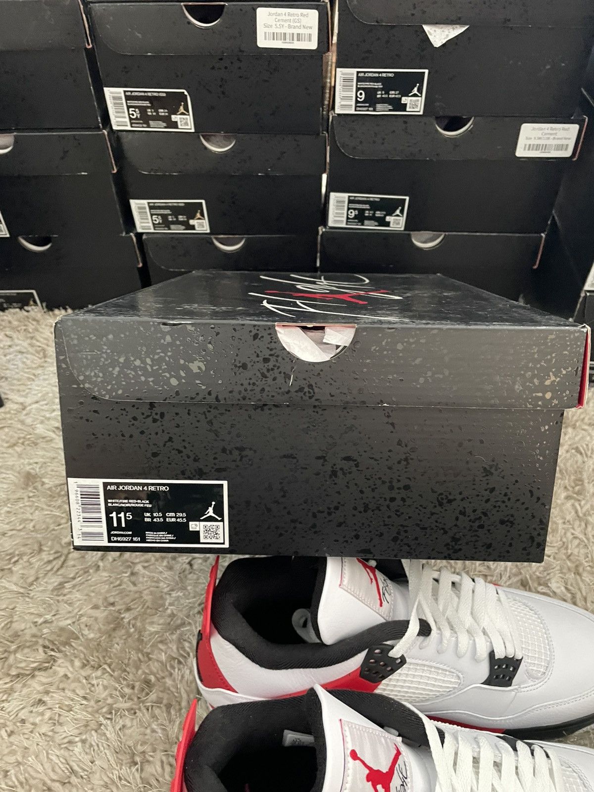 Jordan Brand Jordan 4 Red Cement Size US 11.5 / EU 44-45 - 9 Thumbnail