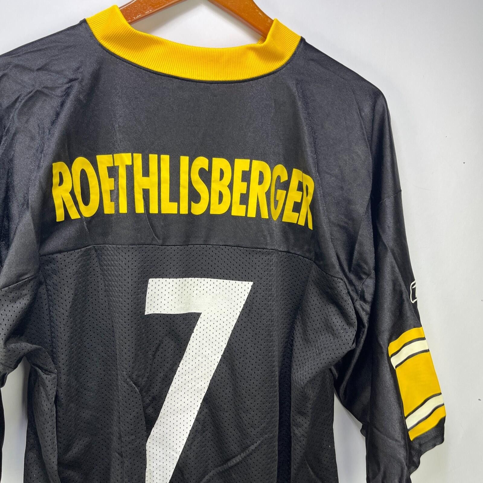 Reebok Vintage Pittsburgh Steelers Ben Roethlisberger Jersey Large Size ONE SIZE - 6 Thumbnail