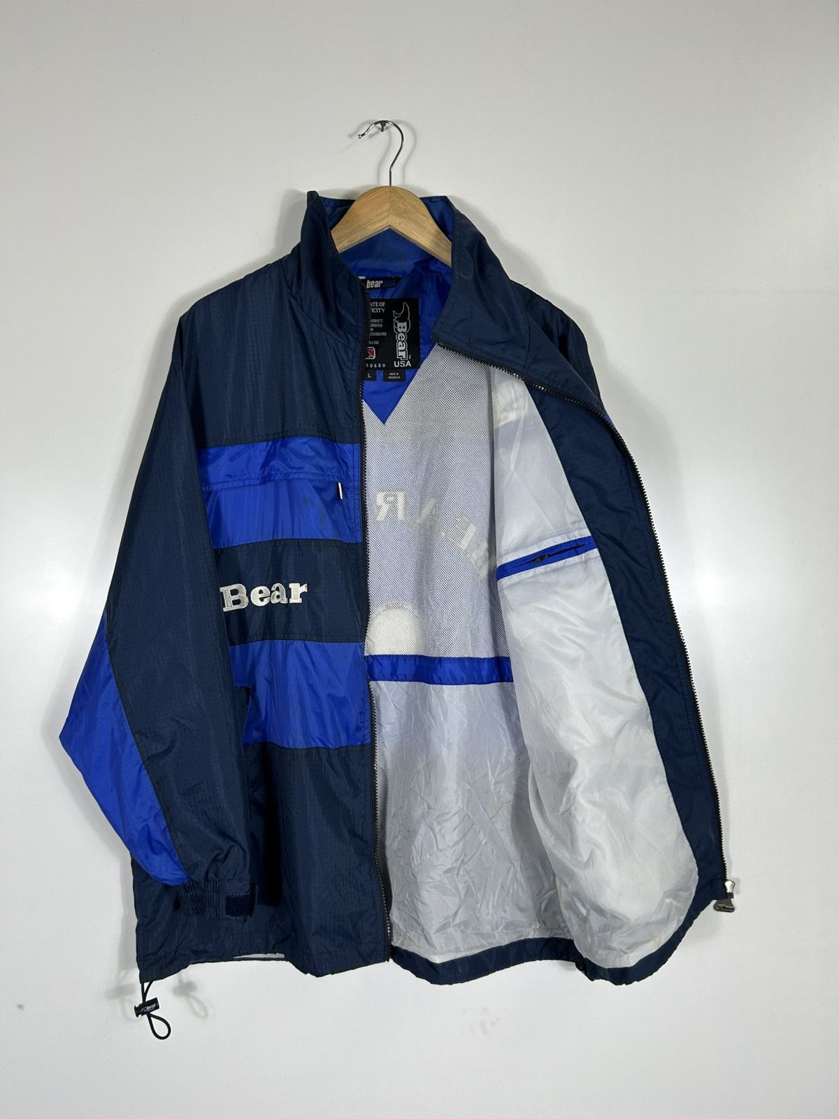 Vintage ⚡️Vintage Bear USA Zipper Windbreaker Jacket Size US L / EU 52-54 / 3 - 10 Thumbnail