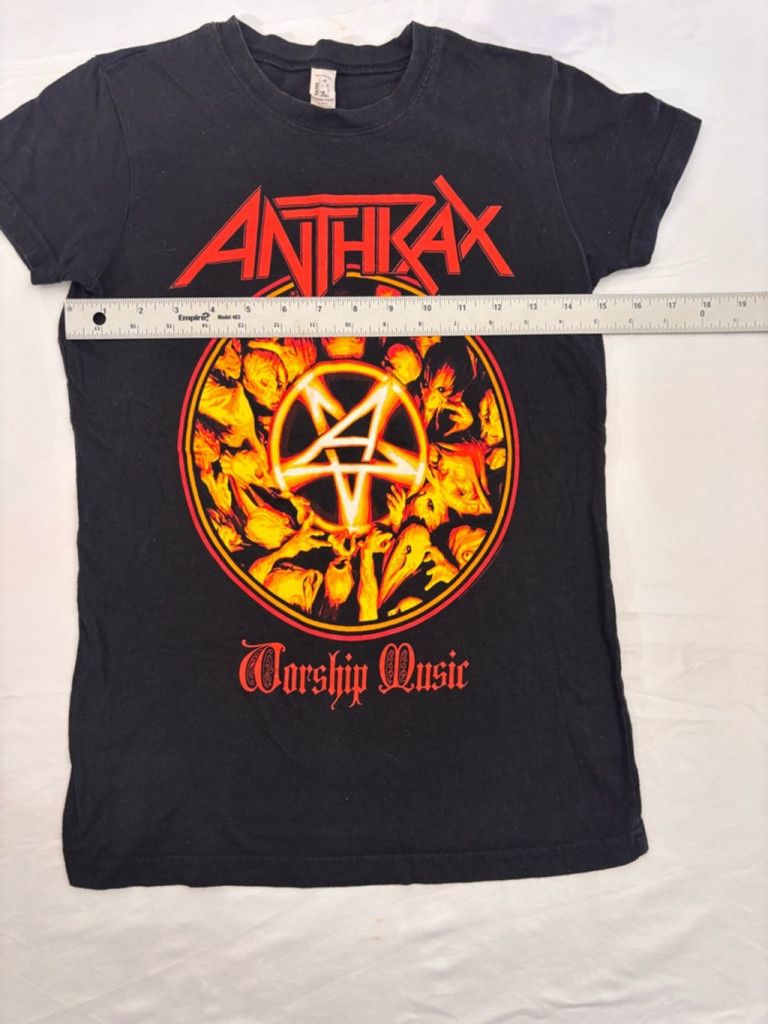 Tultex Men's Tultex Anthrax Band T-shirt Size S Black Size XS / US 0-2 / IT 36-38 - 3 Thumbnail