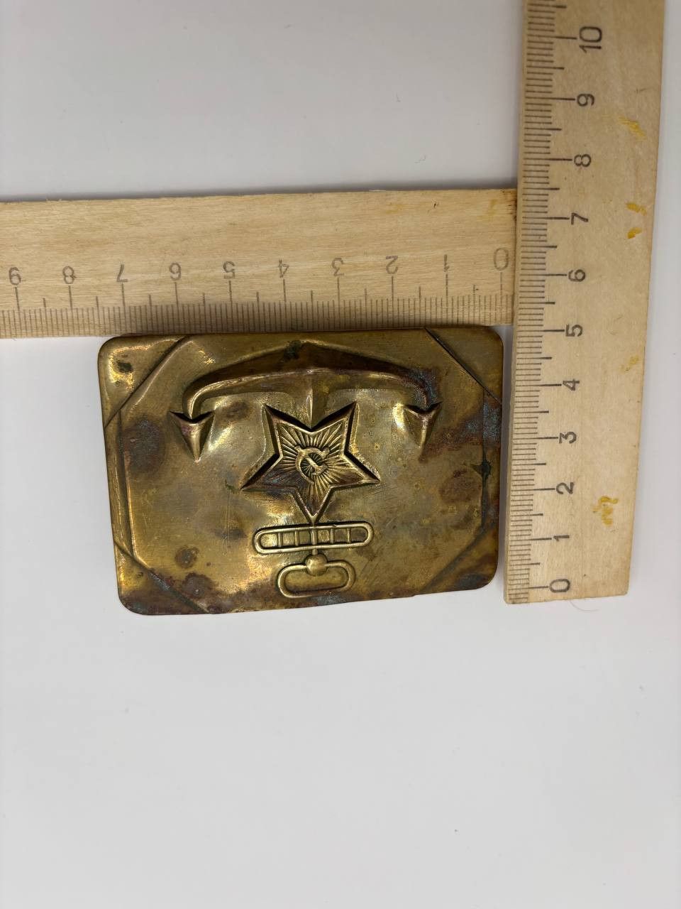 Vintage Vintage Soviet Navy Anchor Belt Brass Buckle Size ONE SIZE - 6 Thumbnail