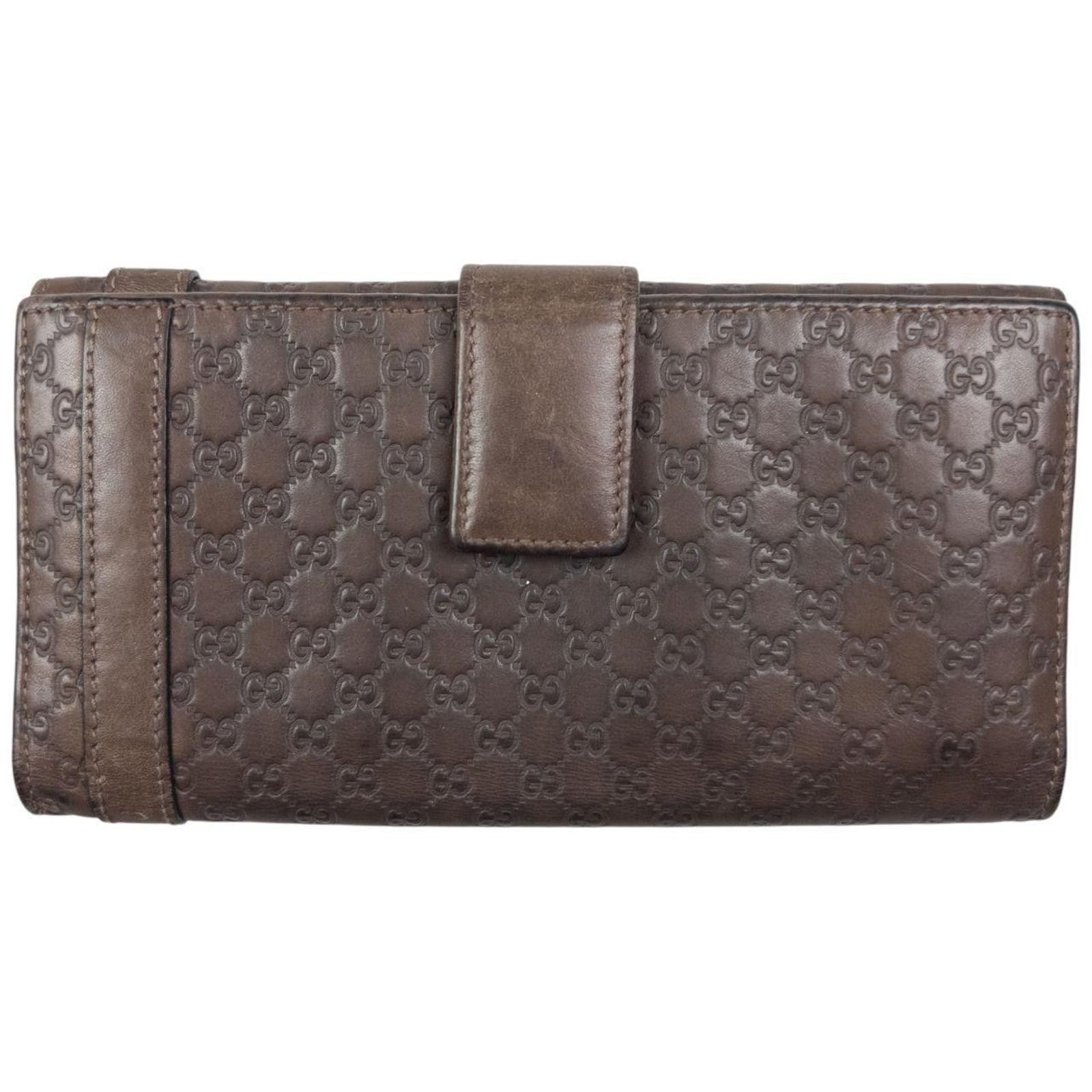 Gucci Vintage Gucci Embossed Monogram Leather Purse Size ONE SIZE - 2 Thumbnail