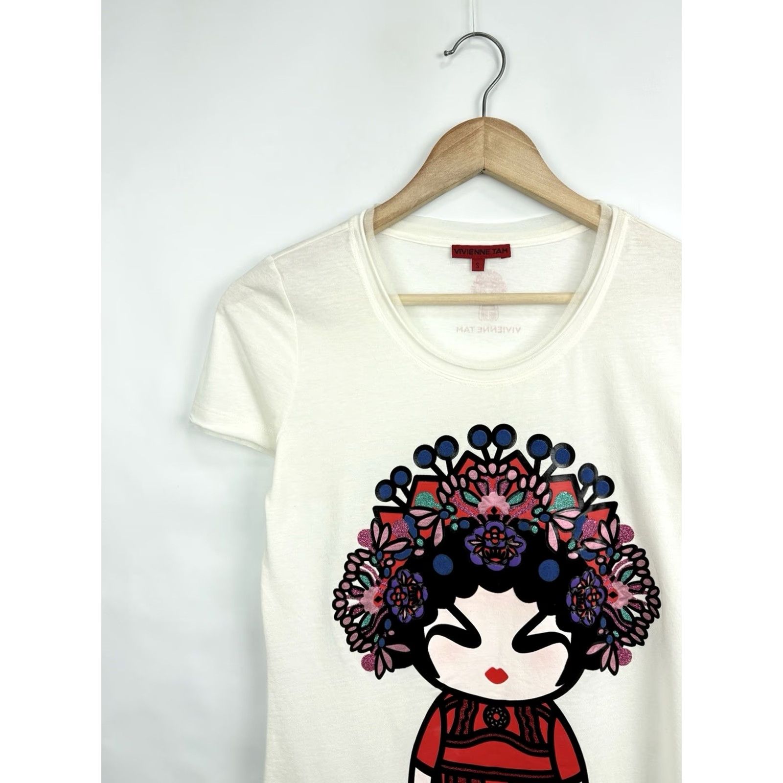 Vivienne Tam VIVIENNE TAM Chinese Doll Designer T-Shirt Rare White S Womens Shirt Size S / US 4 / IT 40 - 3 Thumbnail