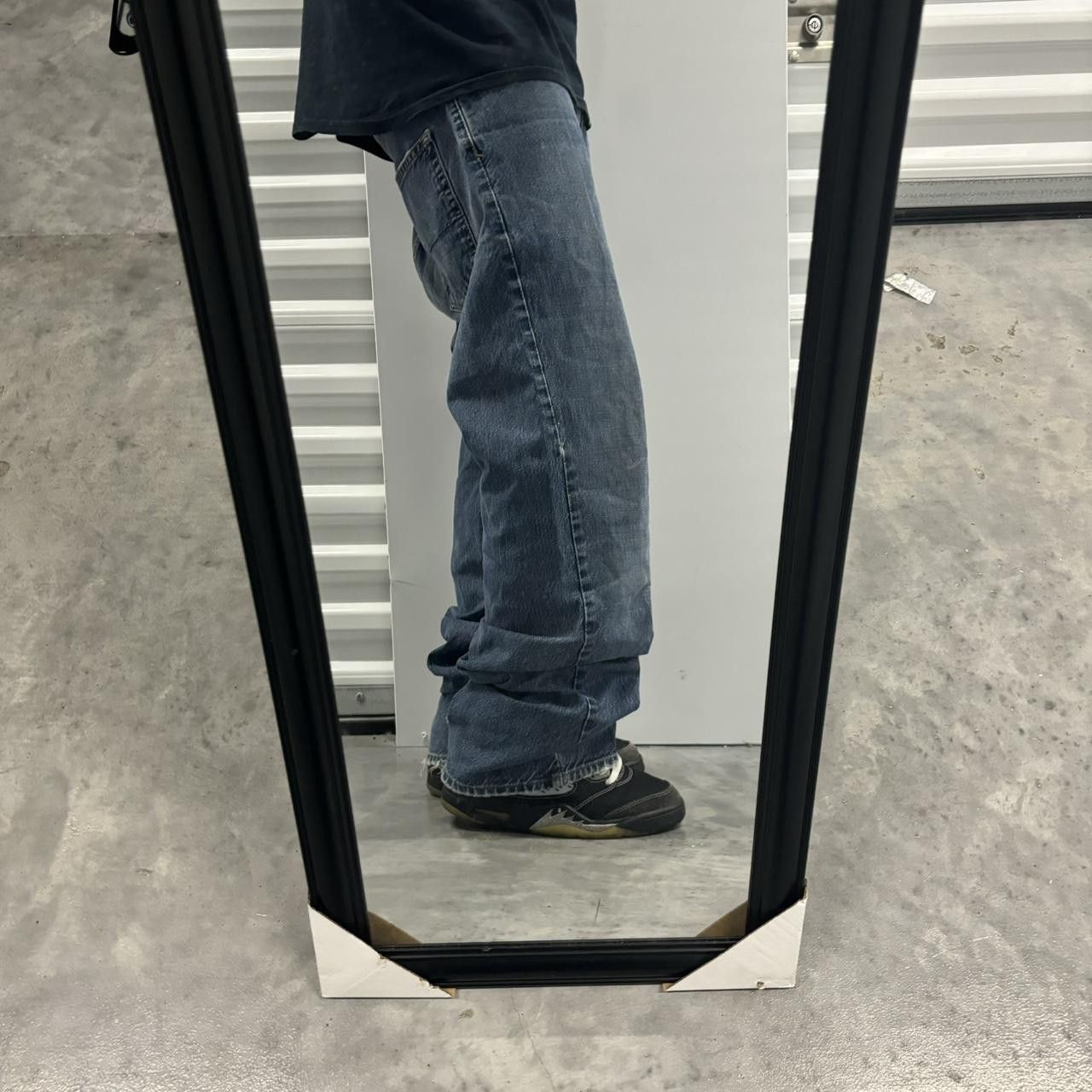 Japanese Brand × Vintage Crazy Vintage Y2K/2000s Baggy Dark Wash Bullhead Skater Workwear Denim Jeans! Size US 33 - 2 Thumbnail