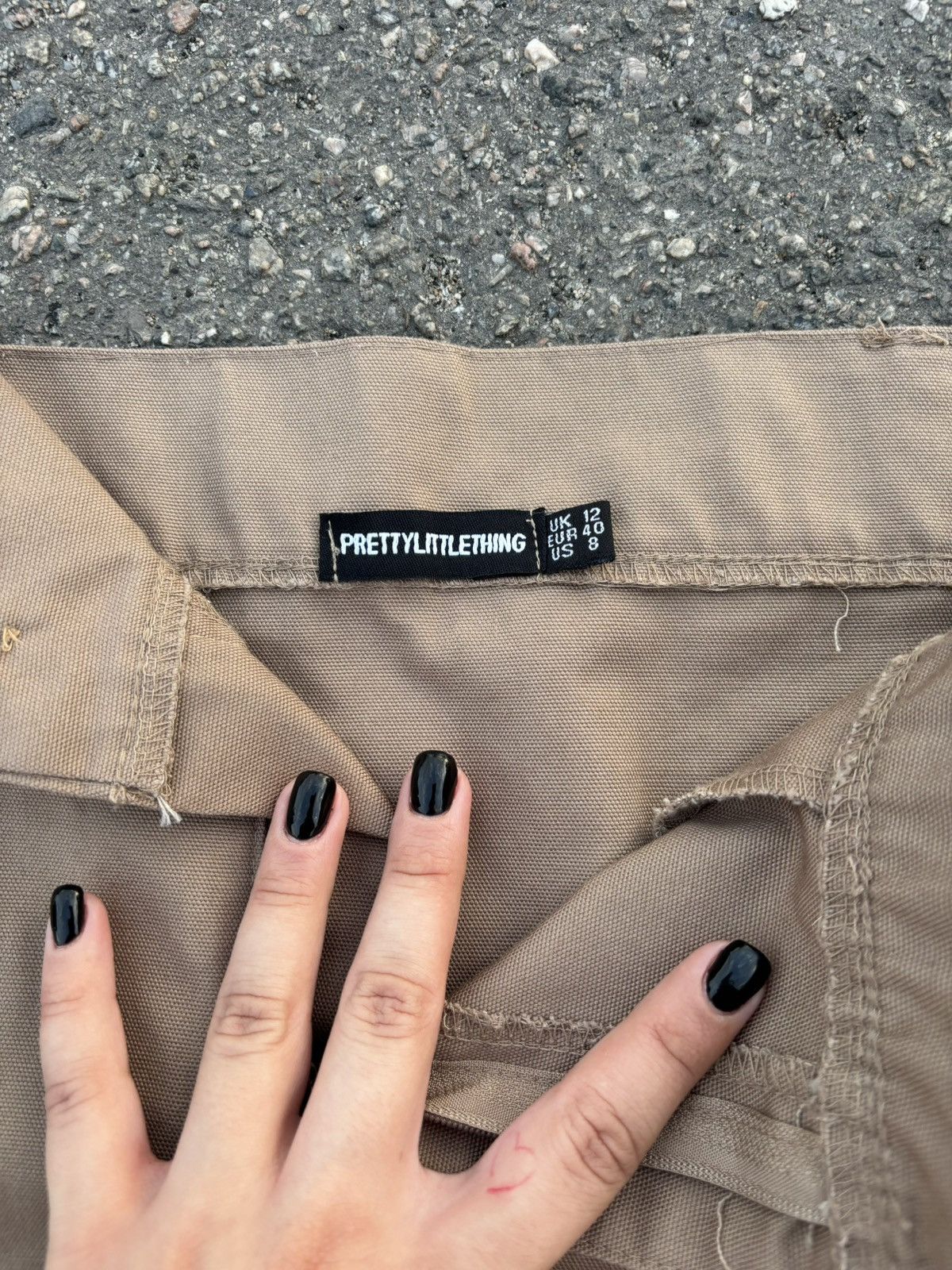 PrettyLittleThing × Vintage Y2K Vintage High Waisted Cargo Mini Skirt Size 30" / US 8 / IT 44 - 4 Thumbnail