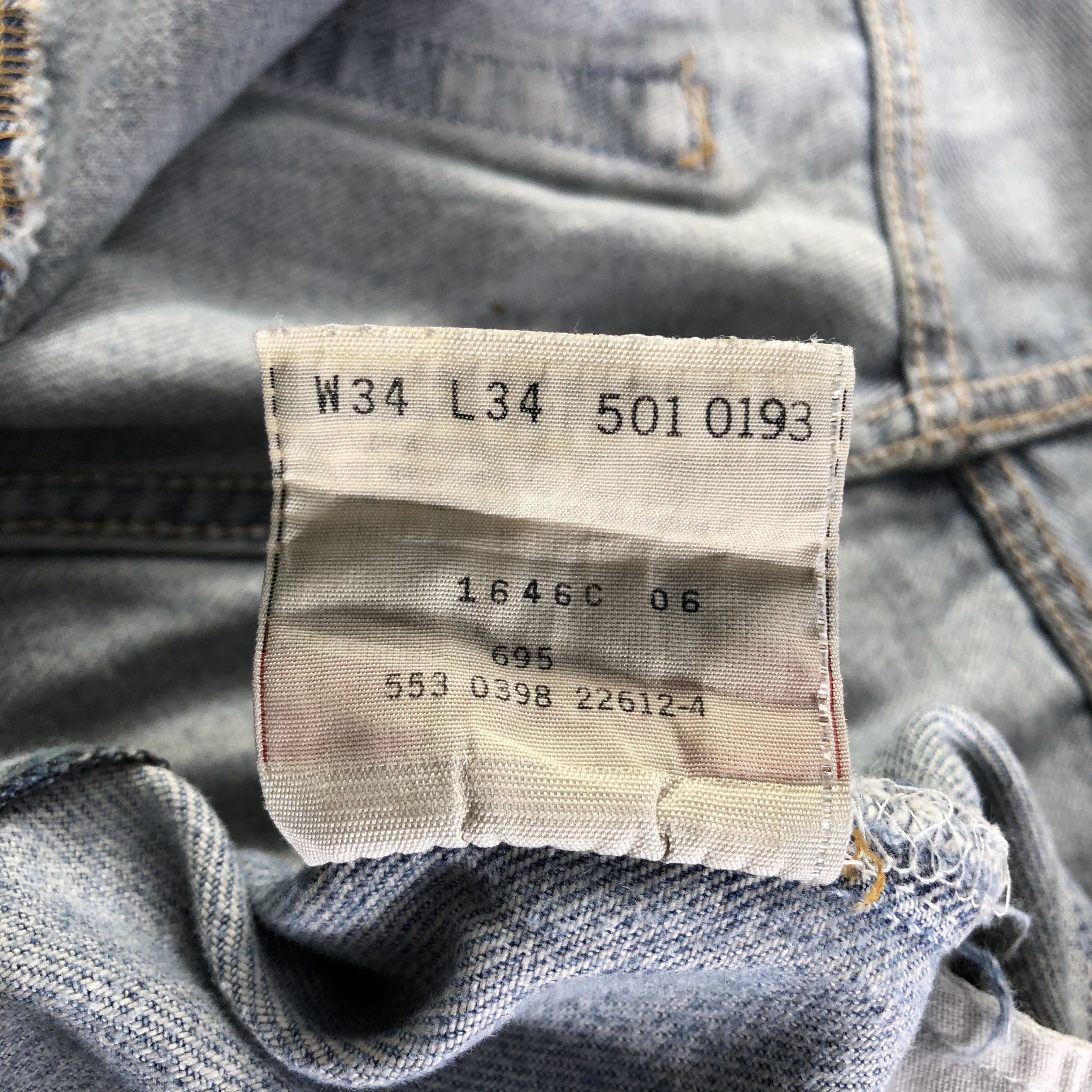 Levi's Vintage 90s Distress Levis 501 Jeans-JM3301 Size US 33 - 12 Thumbnail