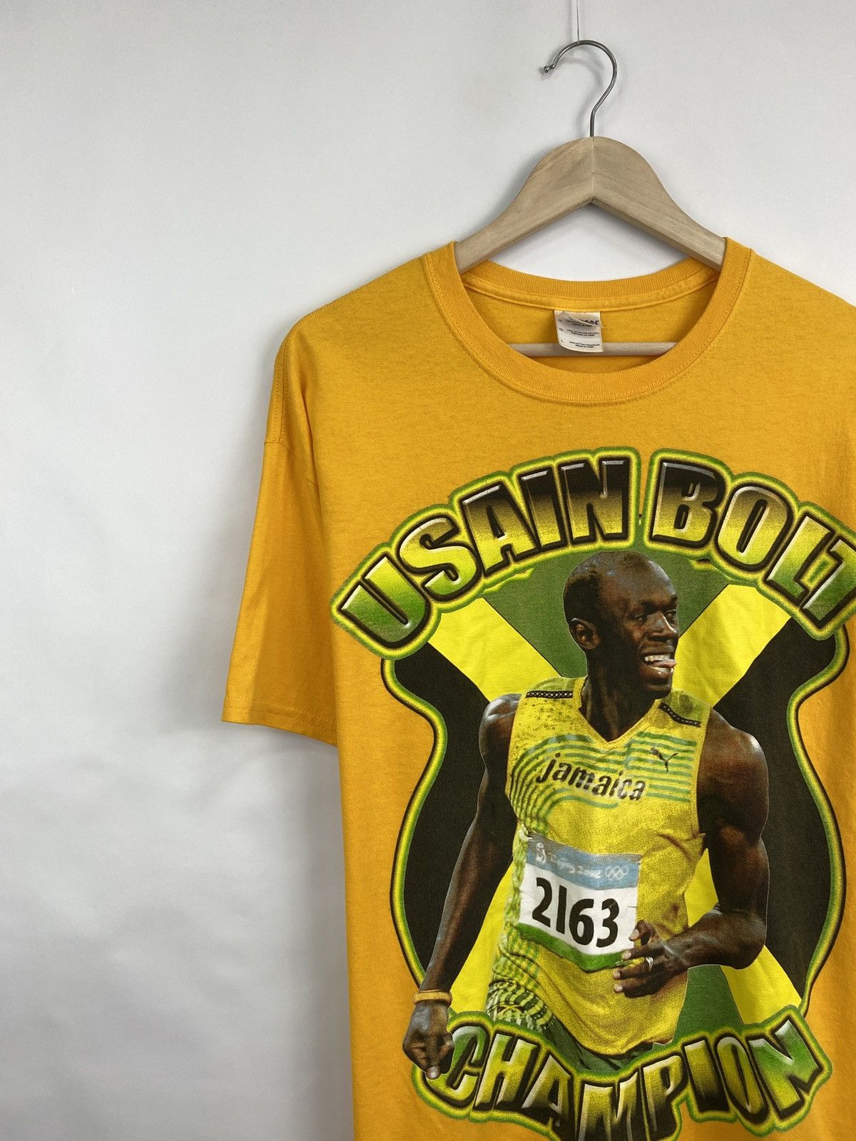 Gildan 🇯🇲 Vintage Y2K Usain Bolt Champion Jamaica T-Shirt Rare Hype Size US L / EU 52-54 / 3 - 2 Thumbnail