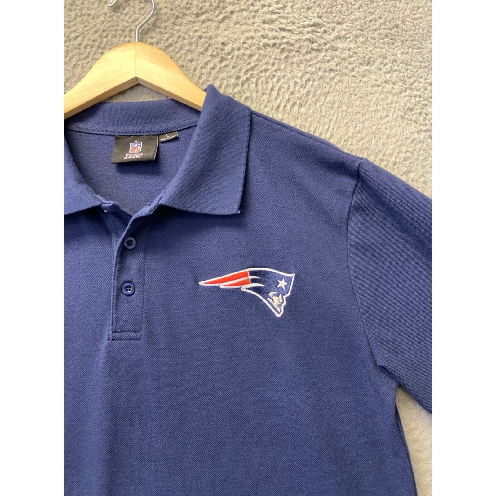 NFL New England Patriots Polo Shirt Adult Large Blue NFL Football Rugby Men 122-32 / MS Size US L / EU 52-54 / 3 - 2 Thumbnail