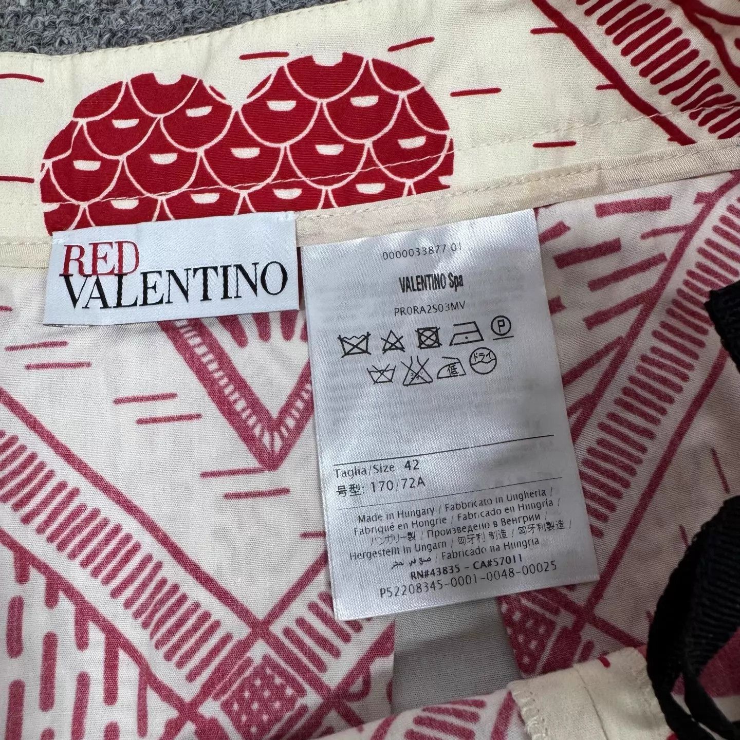 Valentino Valentino Heart-Print A-Line Skirt 42 New with Tags Size 28" / US 6 / IT 42 - 5 Thumbnail