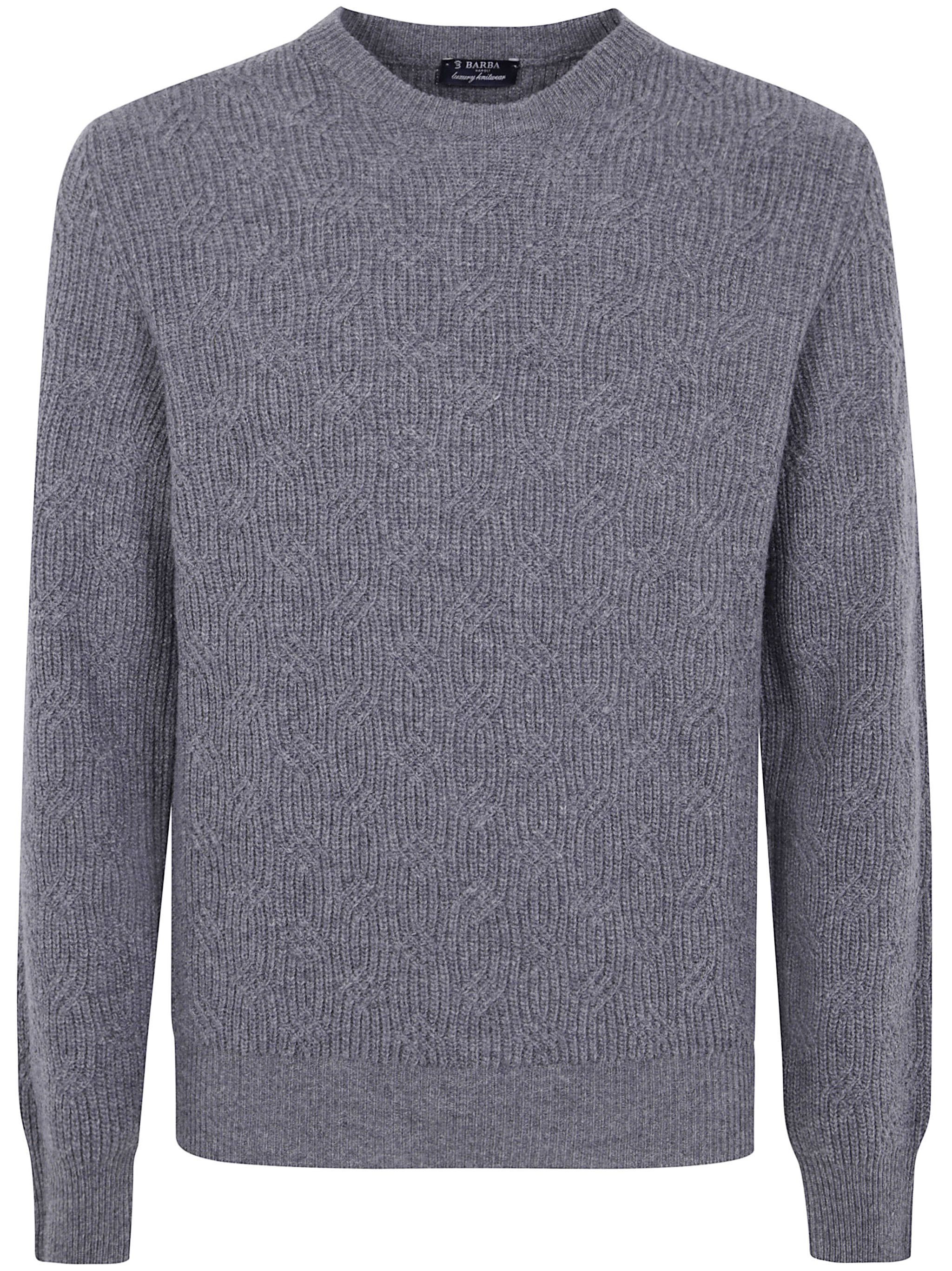 Barba Napoli ROUND NECK EMBROIDERY SWEATER Size US M / EU 48-50 / 2 - 1 Thumbnail