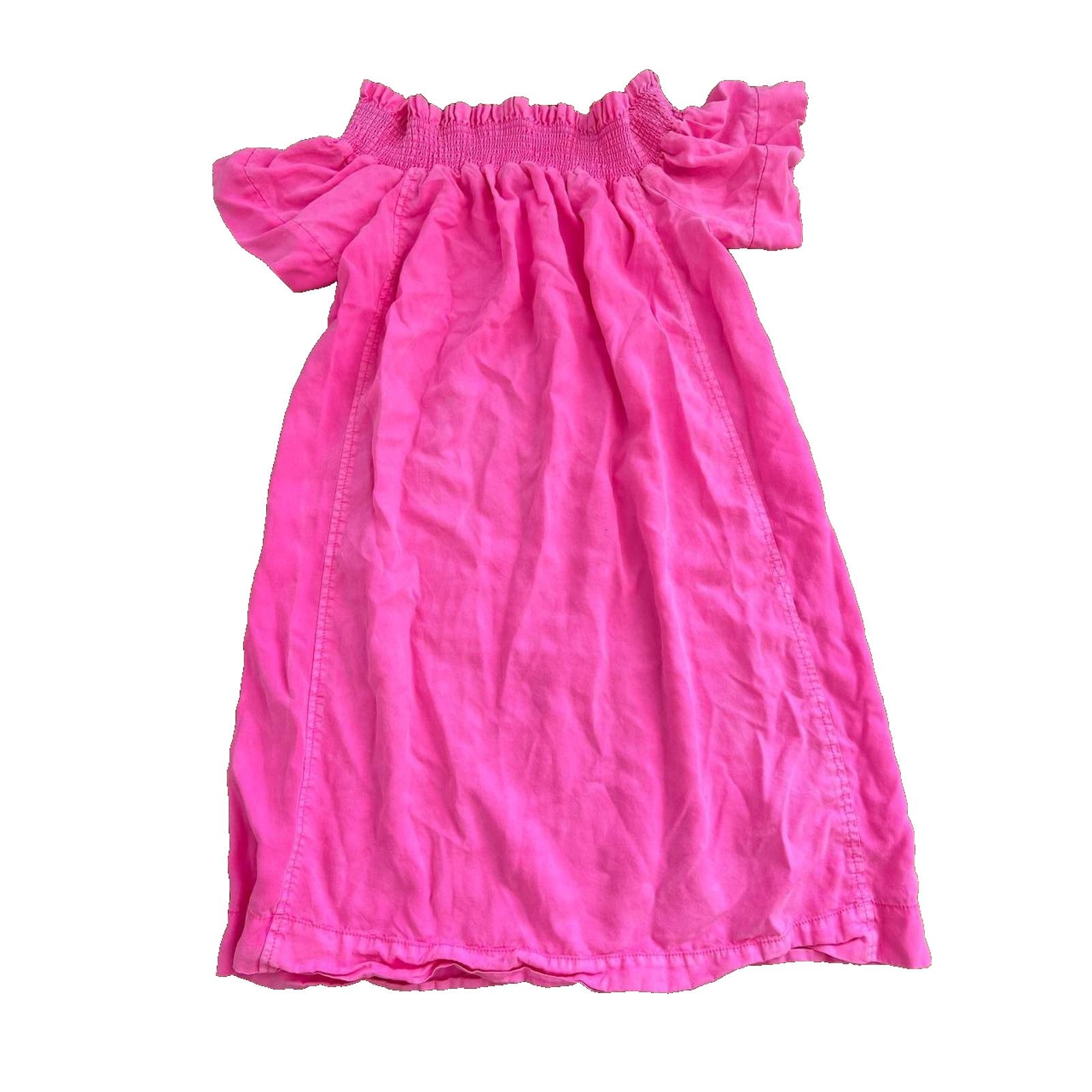 Vineyard Vines Vineyard Vines Dress Tencel Pink Off the Shoulder M A000836 Size M / US 6-8 / IT 42-44 - 2 Thumbnail