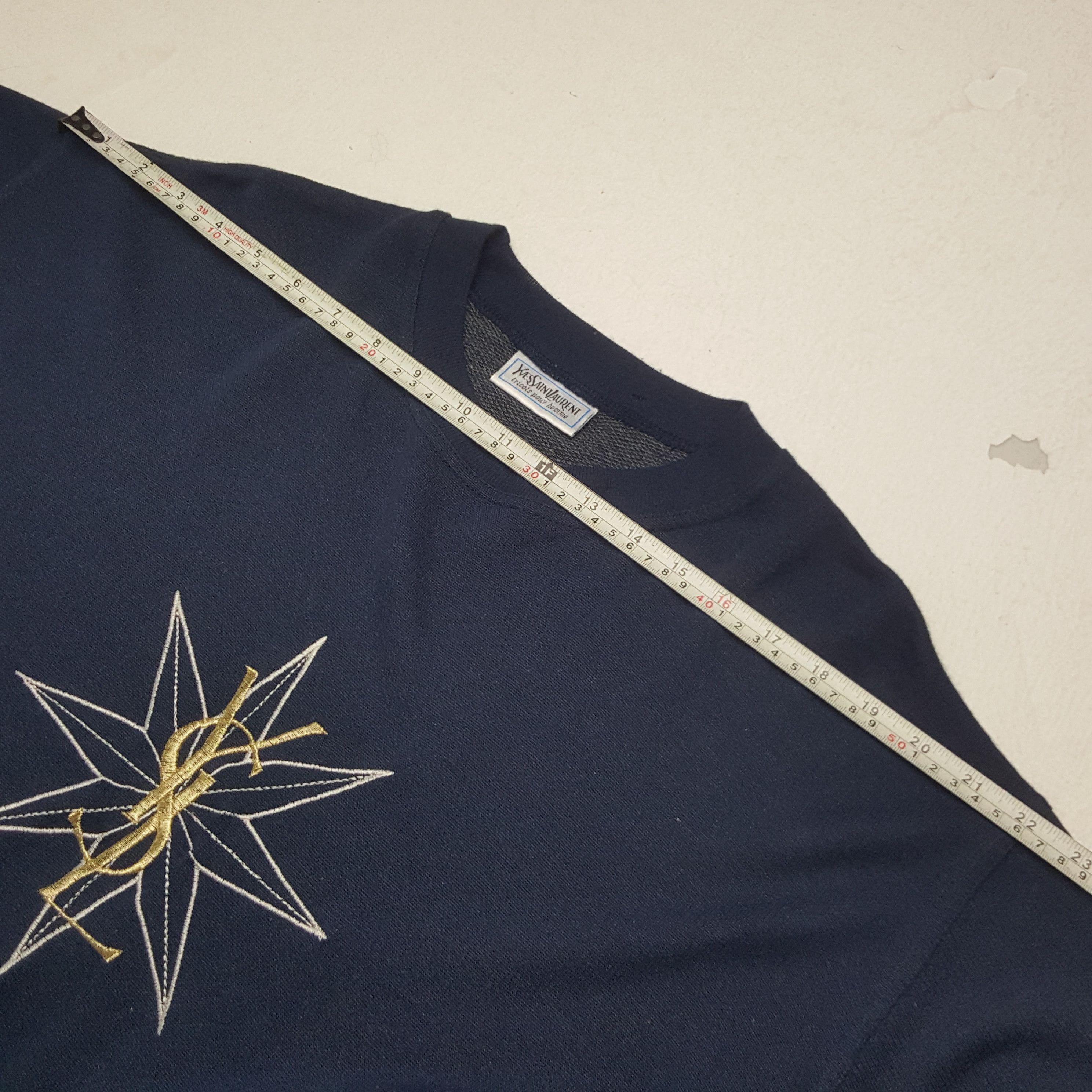 Vintage × Yves Saint Laurent Vintage Yves Saint Laurent Italian Brand YSL Logo Sweatshirt Size US L / EU 52-54 / 3 - 5 Thumbnail