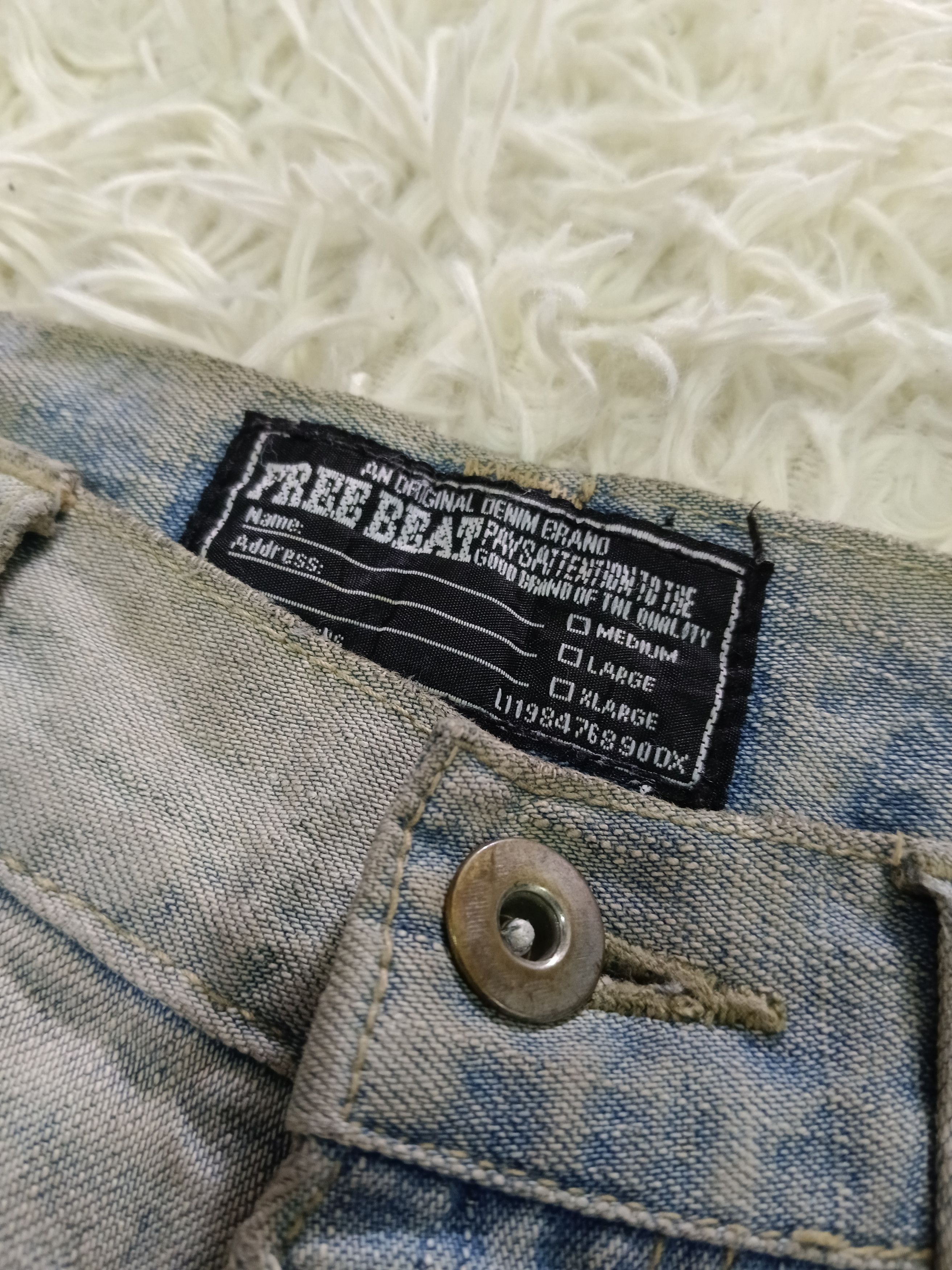 Japanese Brand DiSTRESSED RUSTY JAPANESE BRAND PACTHWORK FREEBEAT Size US 32 / EU 48 - 6 Thumbnail