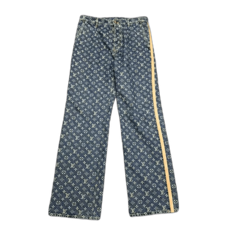 Louis Vuitton Louis vuitton Cowhide plant-tanned jeans with full print on Size US 32 / EU 48 - 1 Thumbnail