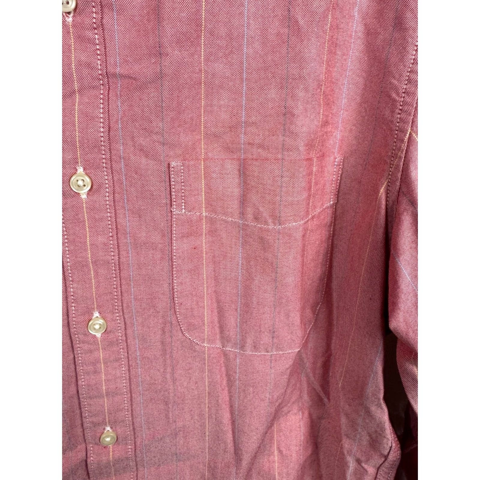 J.Crew J.Crew Slim Fit Button-Down Pink Striped Shirt Mens Medium 100% Pima Cotton Untucked Button-Up Front Pocket Casual Classic Size US M / EU 48-50 / 2 - 3 Thumbnail